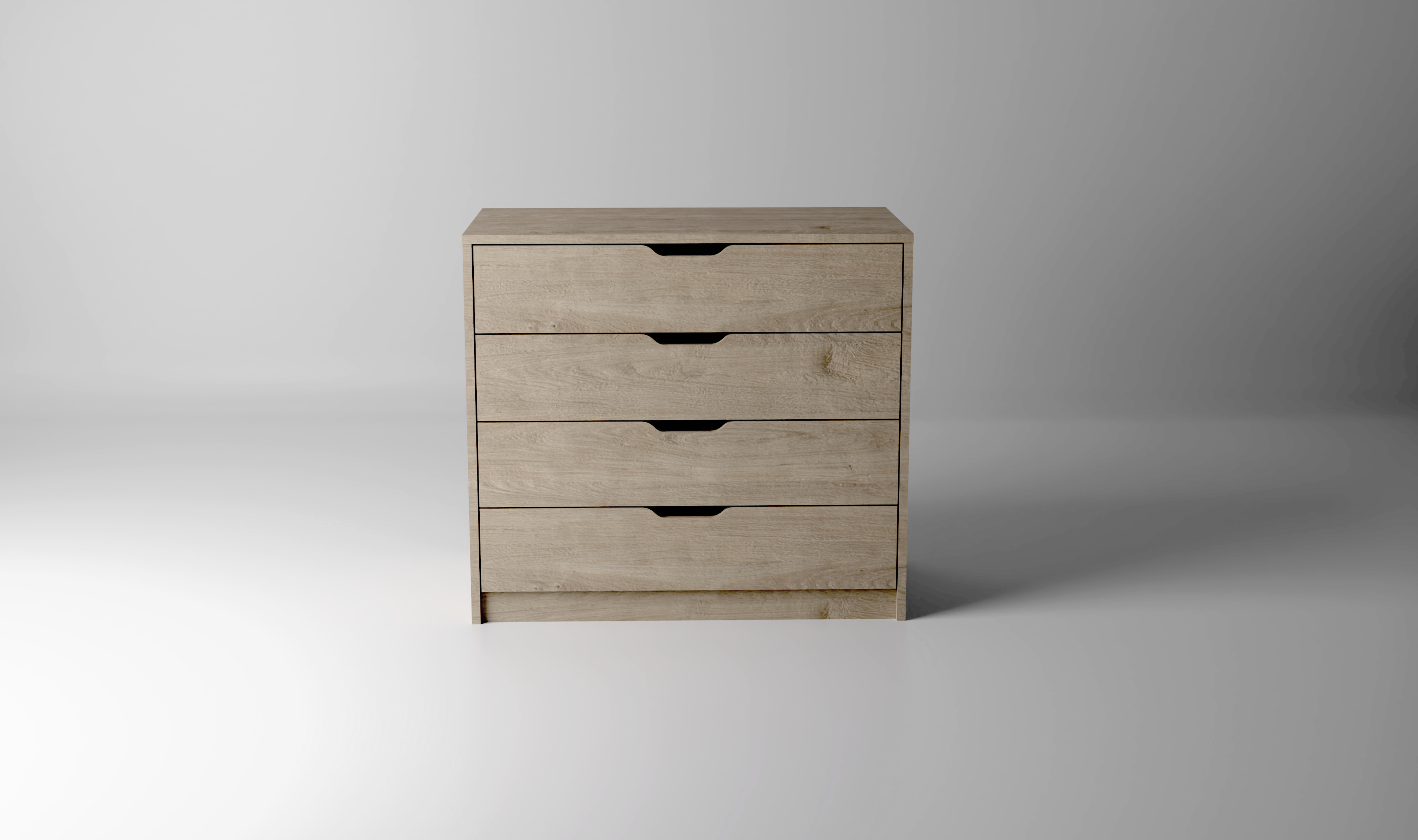 Cómoda 4 gavetas carvalho 80x45x72 cm One - 2