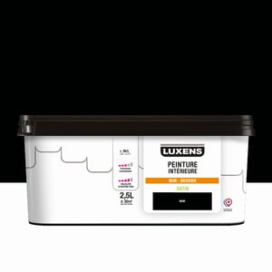 Peinture mur, boiserie noir satin LUXENS Intérieure 2.5L Leroy Merlin Les bons plans des petits projets avant l'été