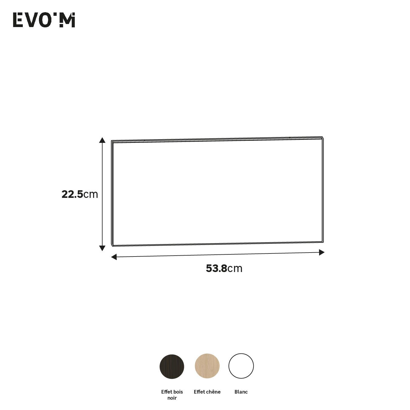 Façade intérieure SPACEO Evo'M blanc H22.5XL53.8CM pour tiroir H15XL60cm - 2