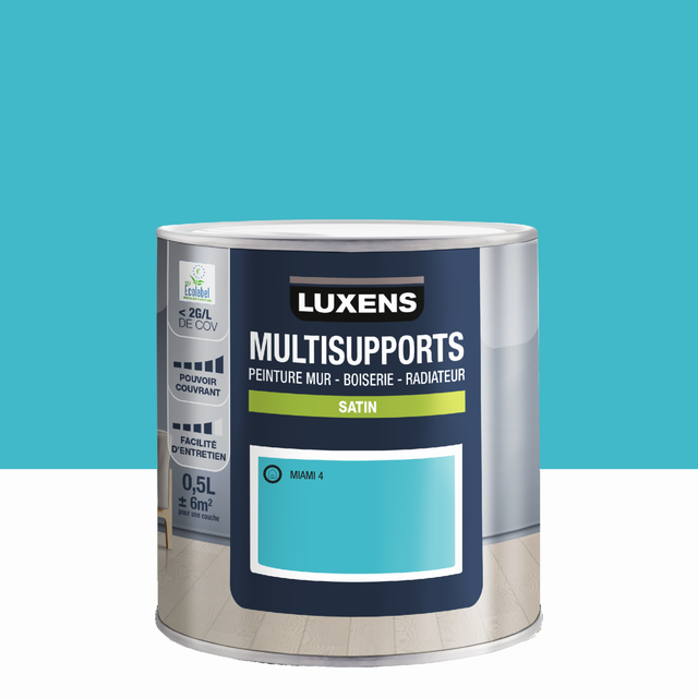 Peinture mur, boiserie, radiateur miami 4 satin LUXENS , 0.5L