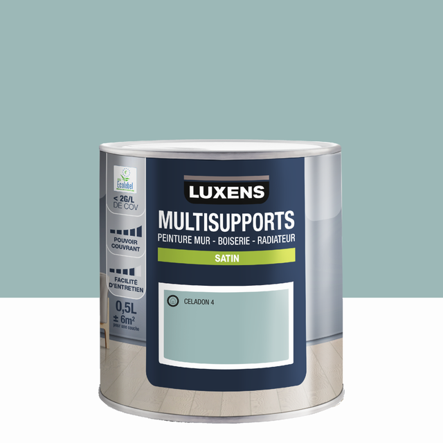 Peinture mur, boiserie, radiateur celadon 4 satin LUXENS , 0.5L