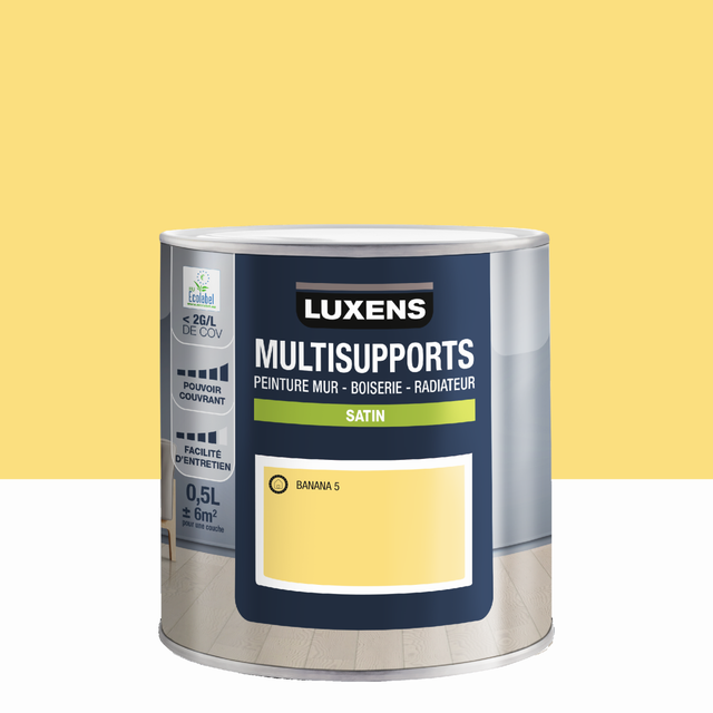 Peinture mur, boiserie, radiateur banana 5 satin LUXENS , 0.5L