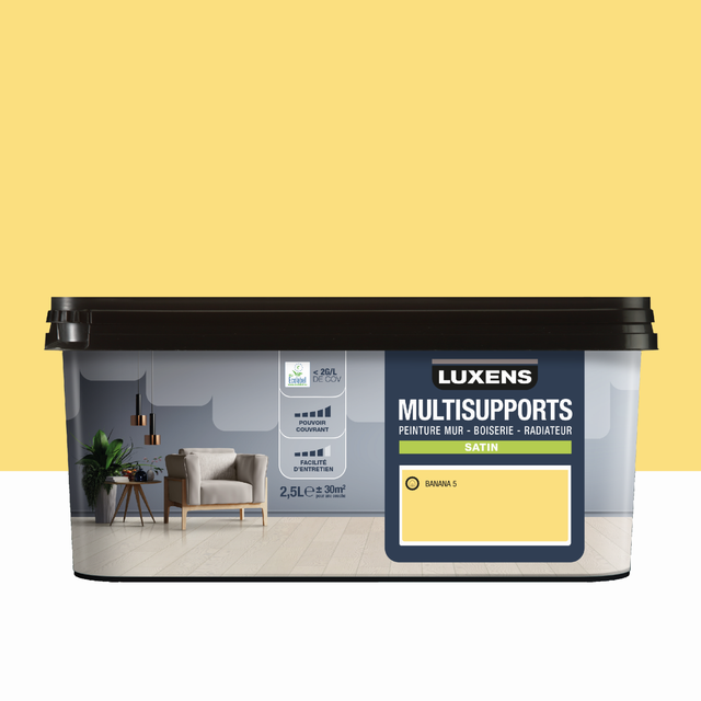 Peinture mur, boiserie, radiateur banana 5 satin LUXENS , 2.5L