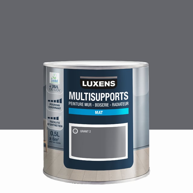Peinture mur, boiserie, radiateur granit 2 mat LUXENS , 0.5L