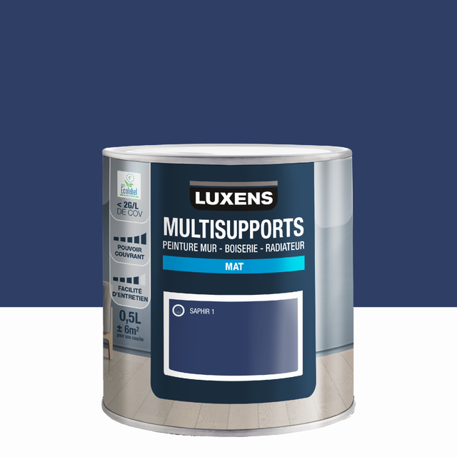 Peinture mur, boiserie, radiateur saphir 1 mat LUXENS , 0.5L