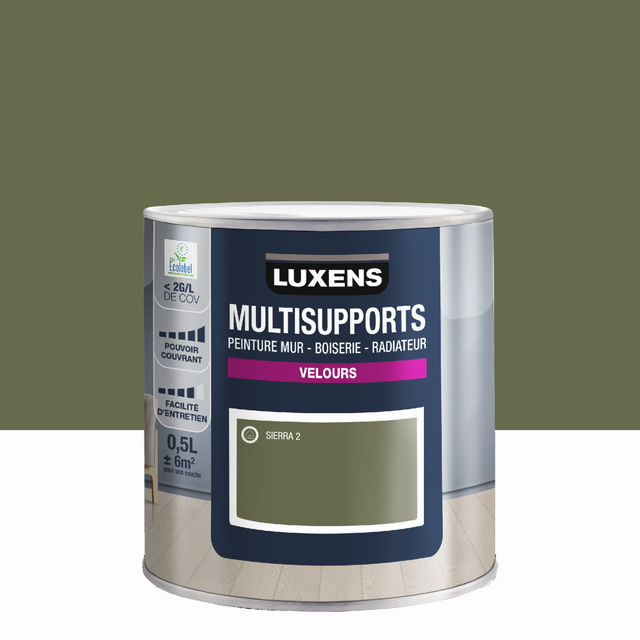 Peinture mur, boiserie, radiateur sierra 2 velours LUXENS , 0.5L