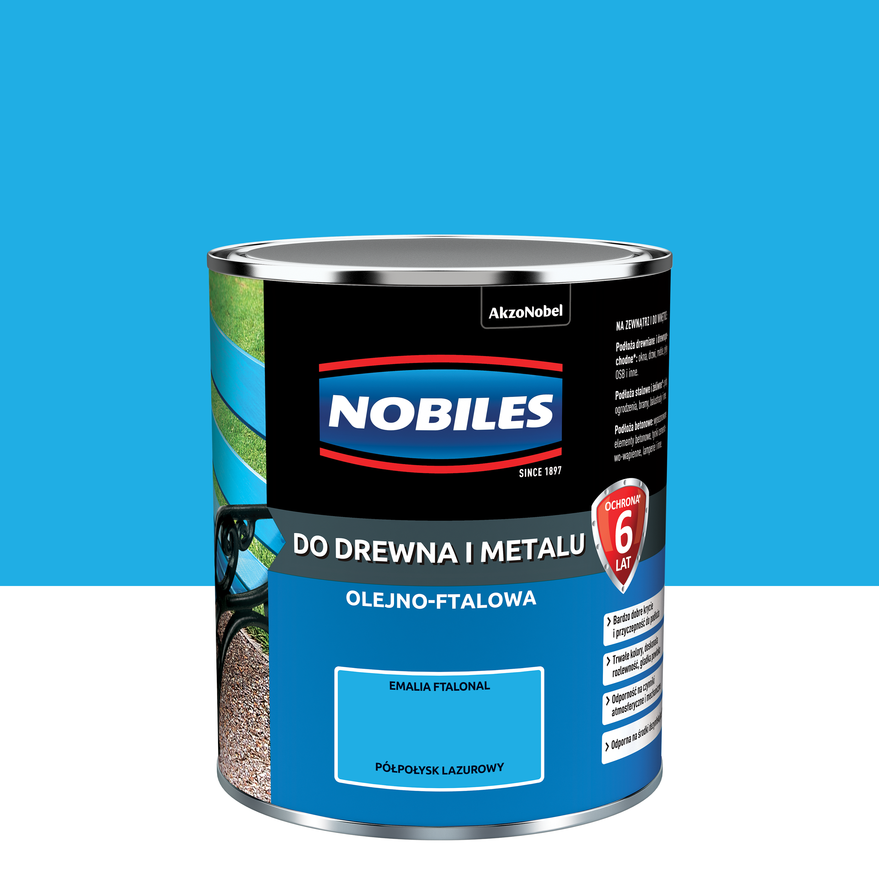 Farba specjalistyczna wewnętrzna NOBILES FTALONAL 0,7L LAZUROWY Lazurowy NOBILES