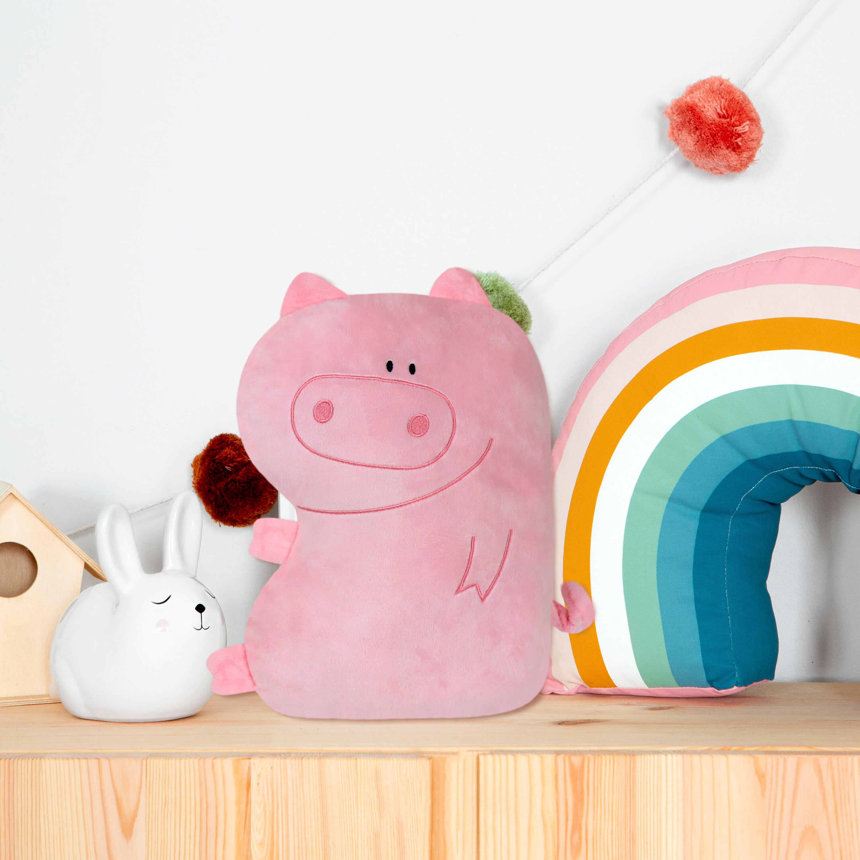 Poduszka dla dzieci Soft Petit Pig różowa 26 x 30 cm - 4