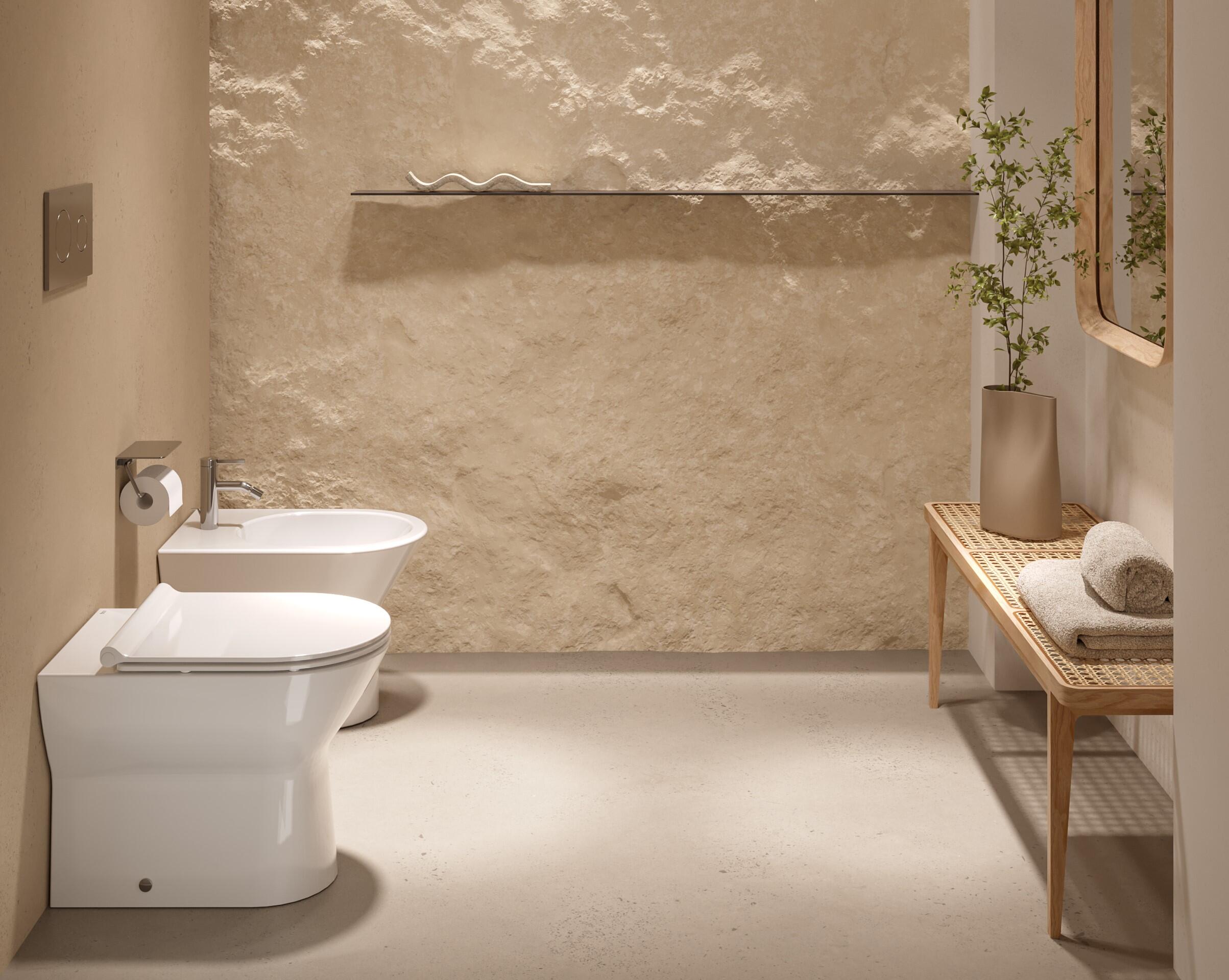 Vaso WC filomuro ROCA nexo, sedile escluso P 54 x L 150 x H 39 cm bianco - 4