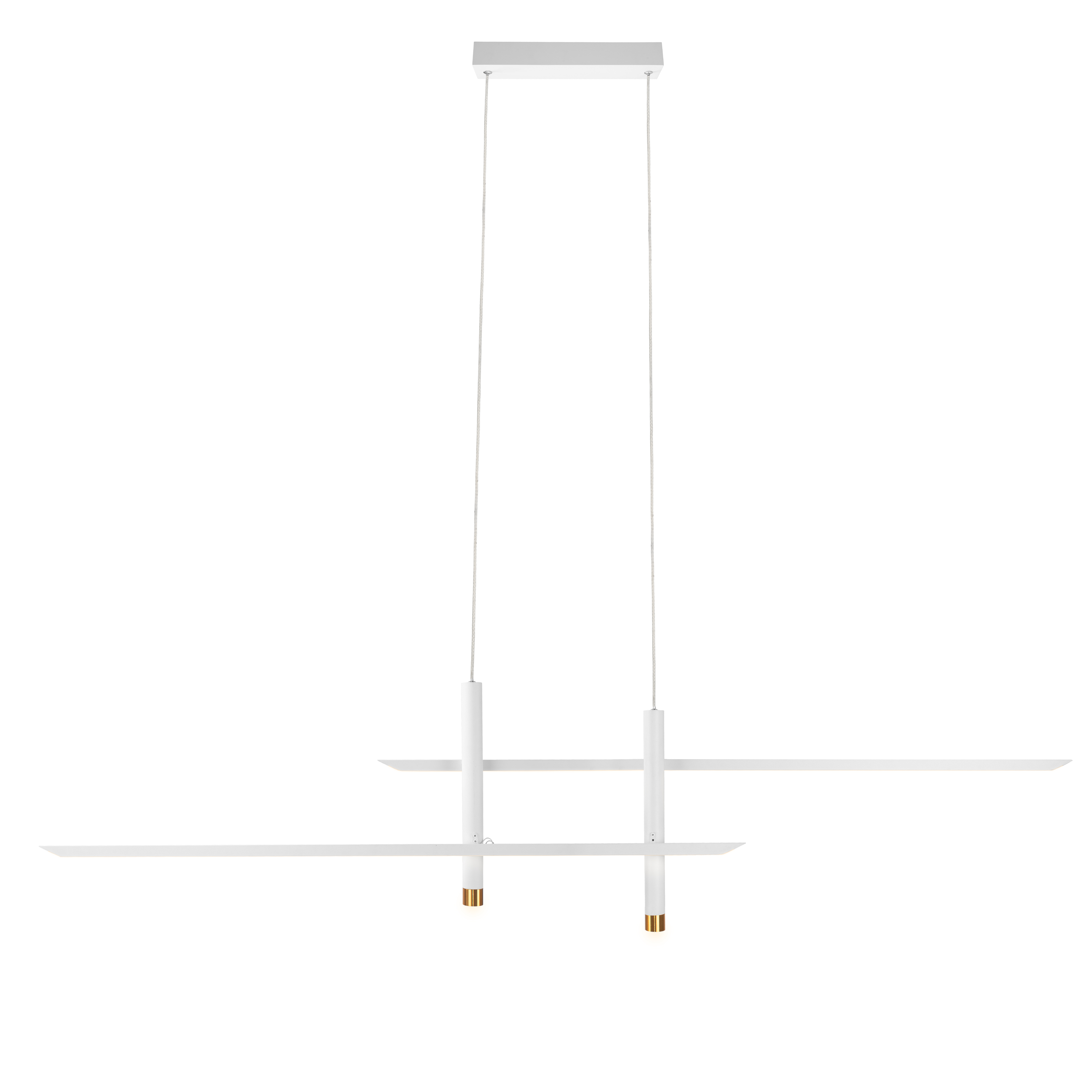 Lámpara de techo led esparta blanca 2 luces 50w 3000k