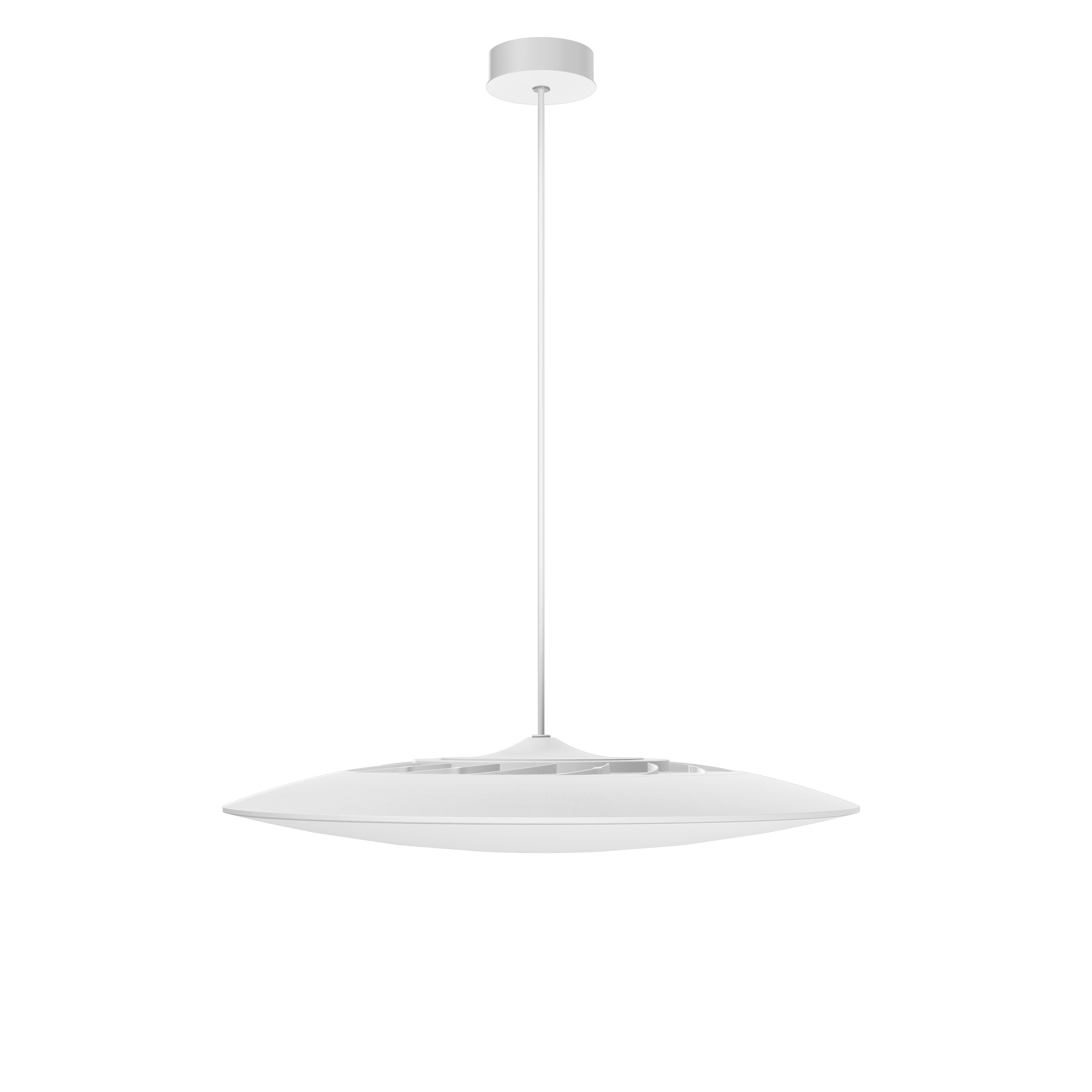 Lámpara de techo led slim blanca 1 luz 50w 3000k 46 cm de ancho