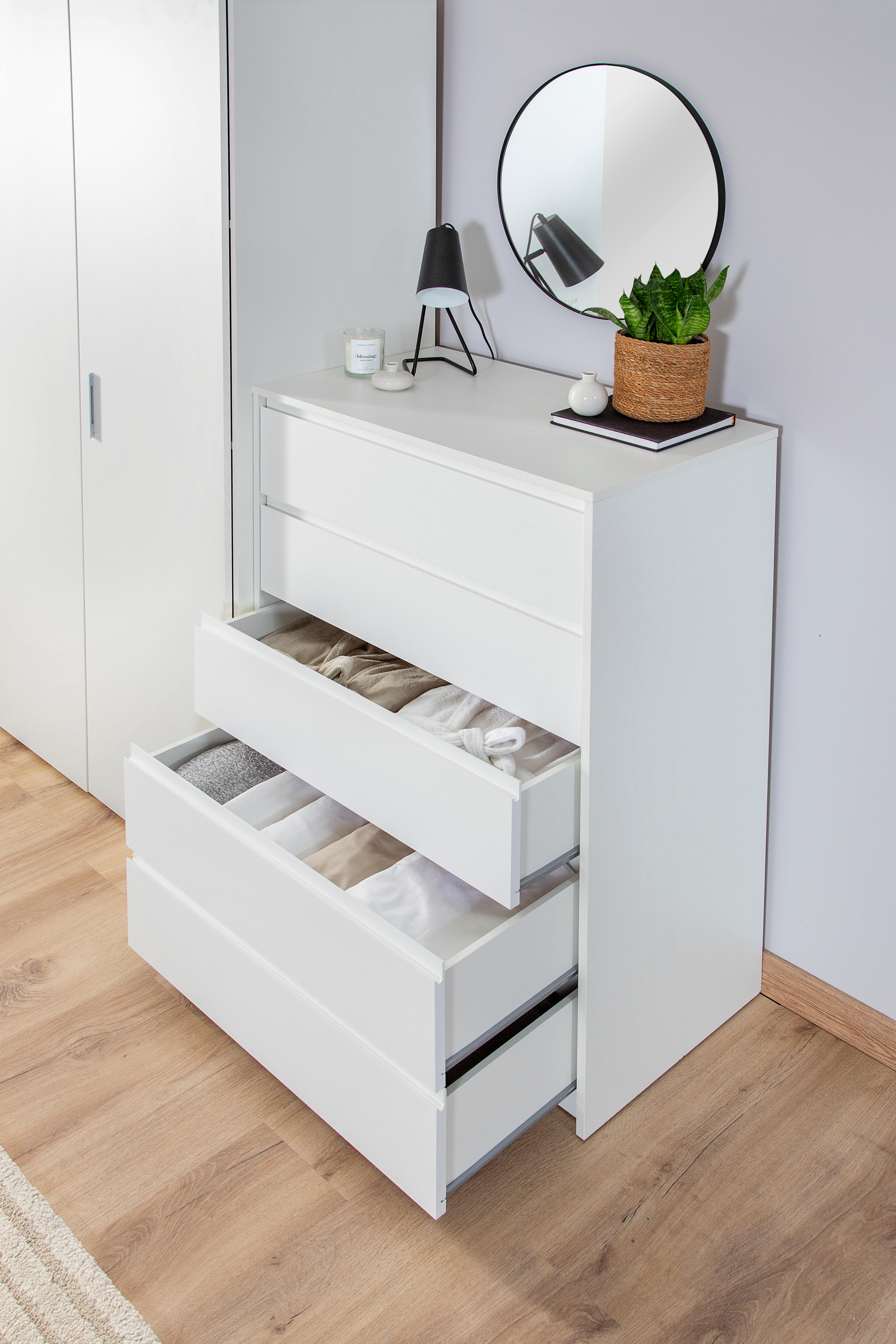 Cómoda 5 GAVETAS 109X80X48CM BRANCO - 14