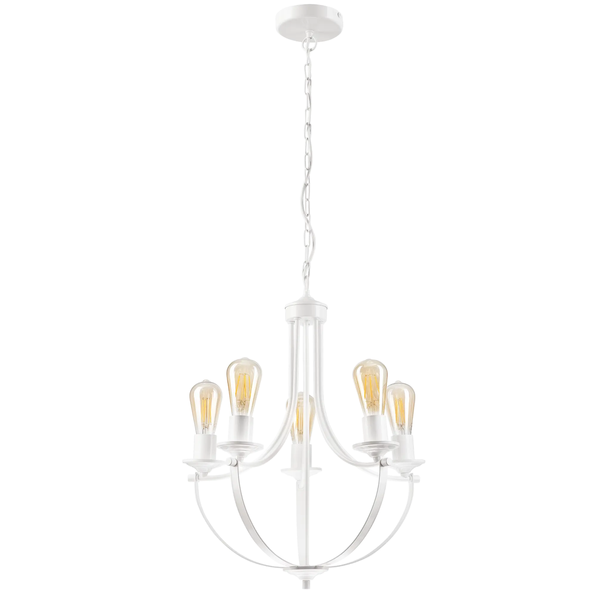 Lampa wisząca Gina biała 5 x E27 Lamkur