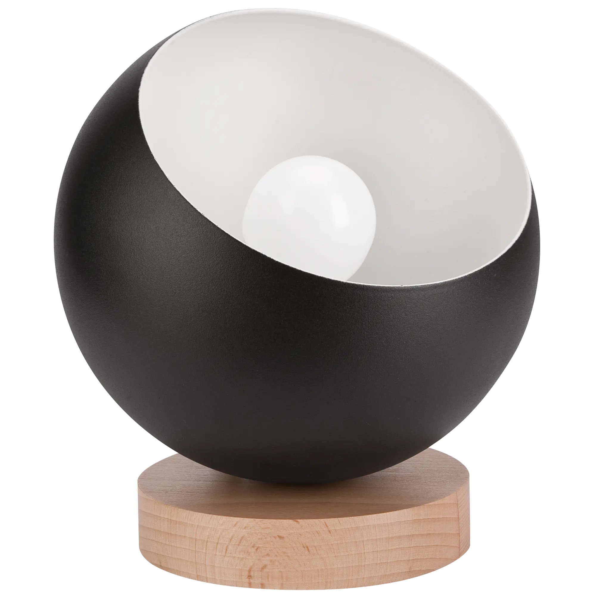 Lampa stołowa Ava Ball czarna E27 Lamkur