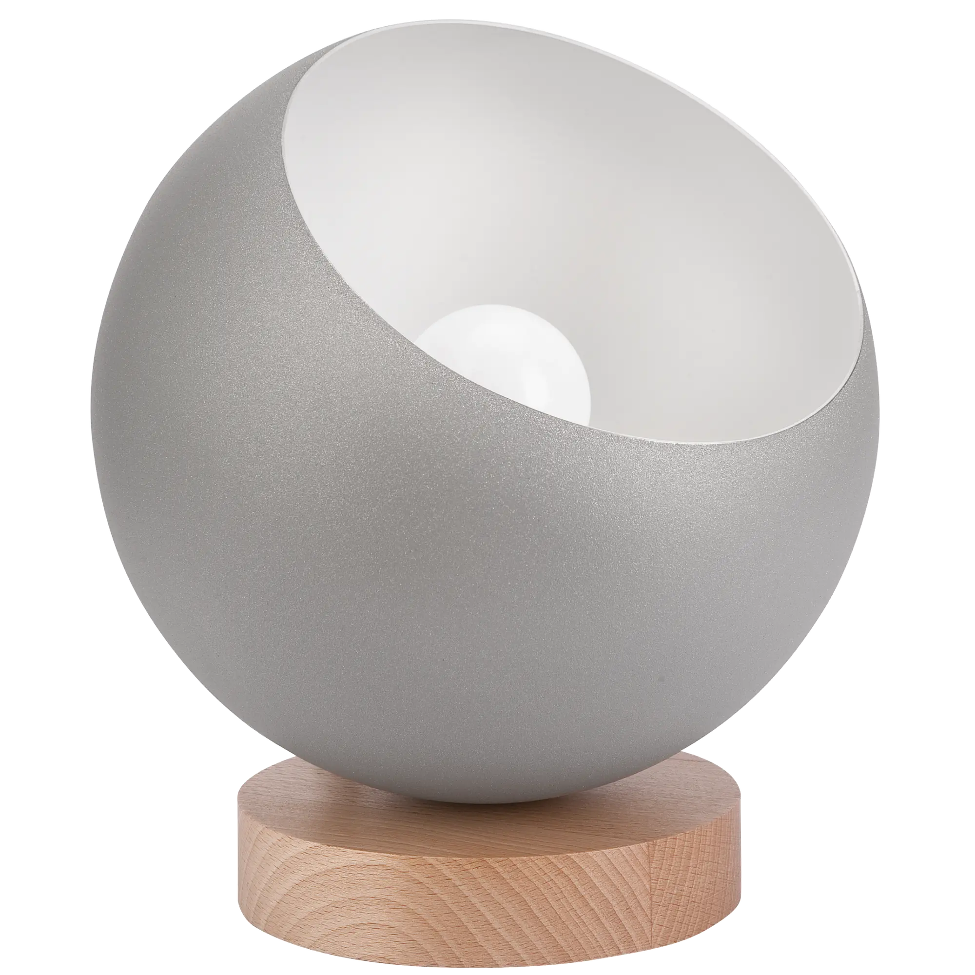 Lampa stołowa Ava Ball srebrna E27 Lamkur