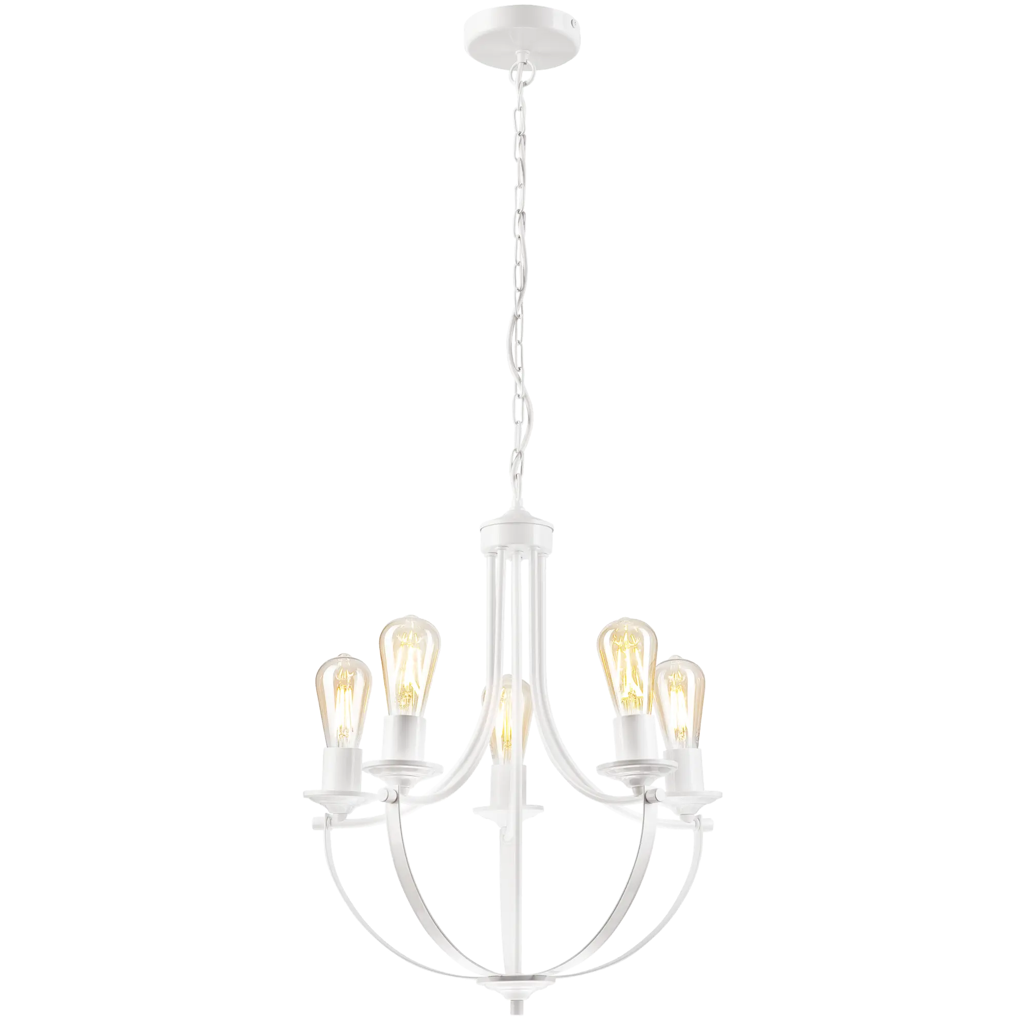 Lampa wisząca Gina biała 5 x E27 Lamkur - 4