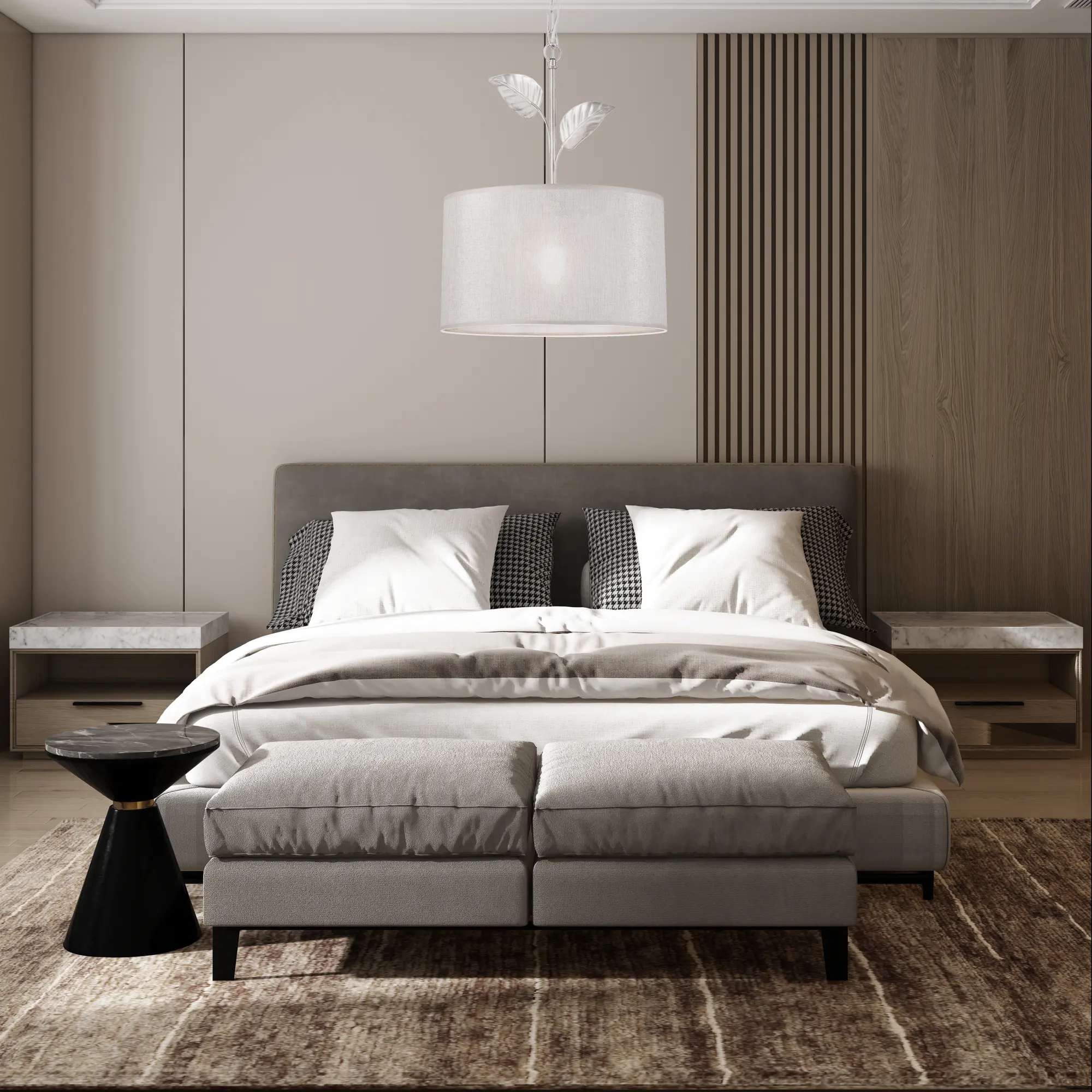 Lampa wisząca Noemi srebrna E27 Lamkur - 3
