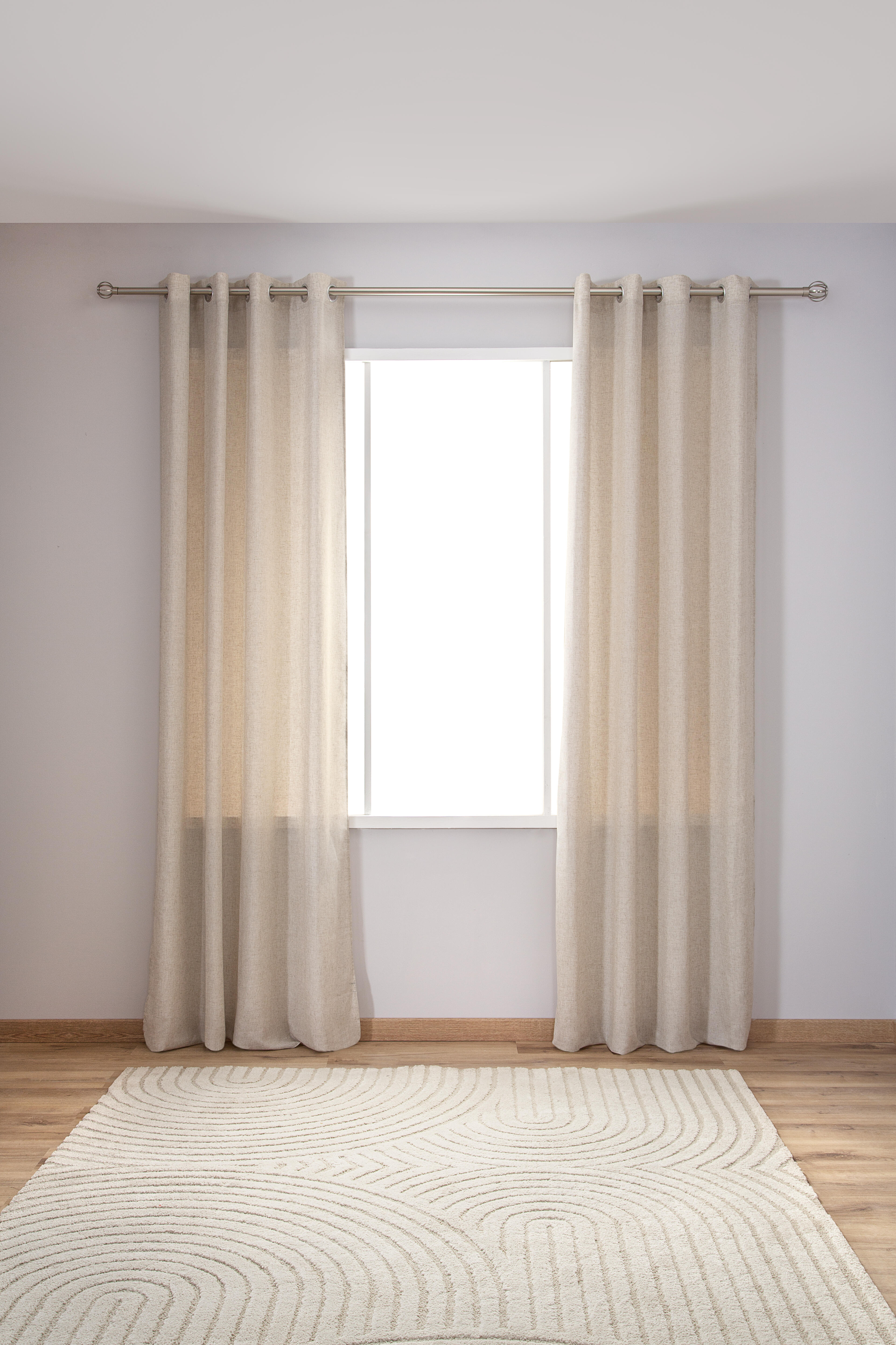 Cortinado ilhós Ayden 140x270cm natural - 12