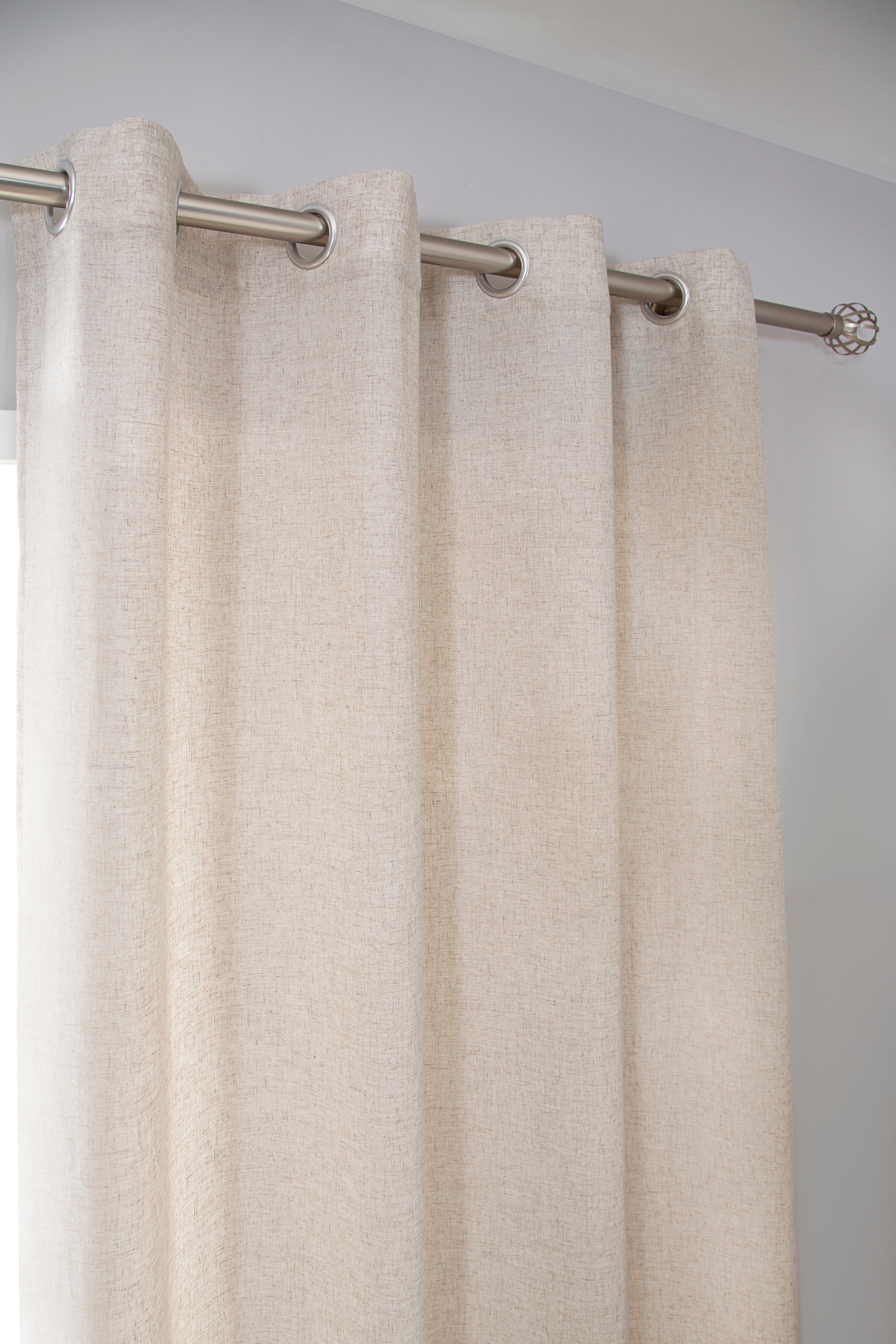 Cortinado ilhós Ayden 140x270cm natural - 21