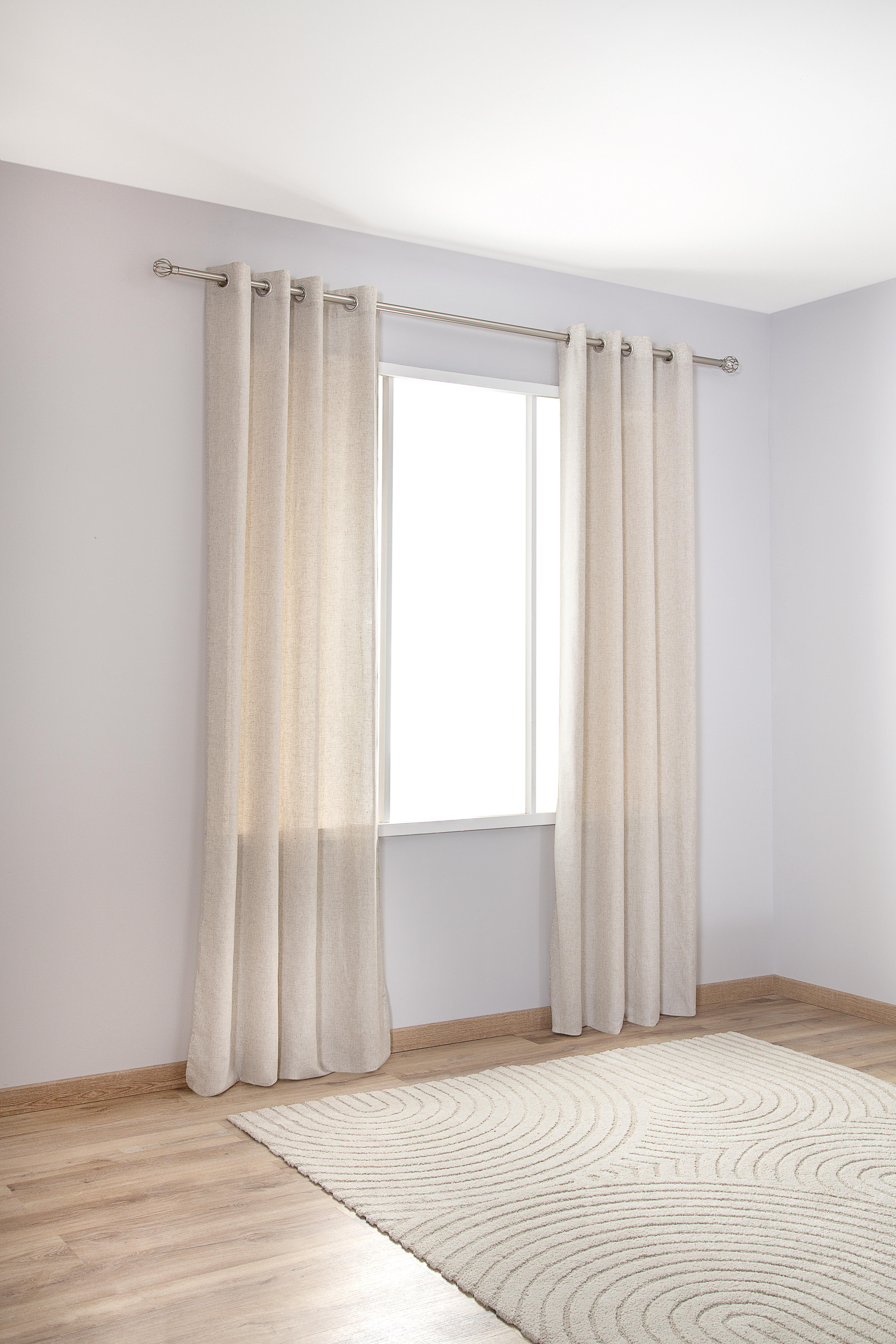 Cortinado ilhós Ayden 140x270cm natural - 11