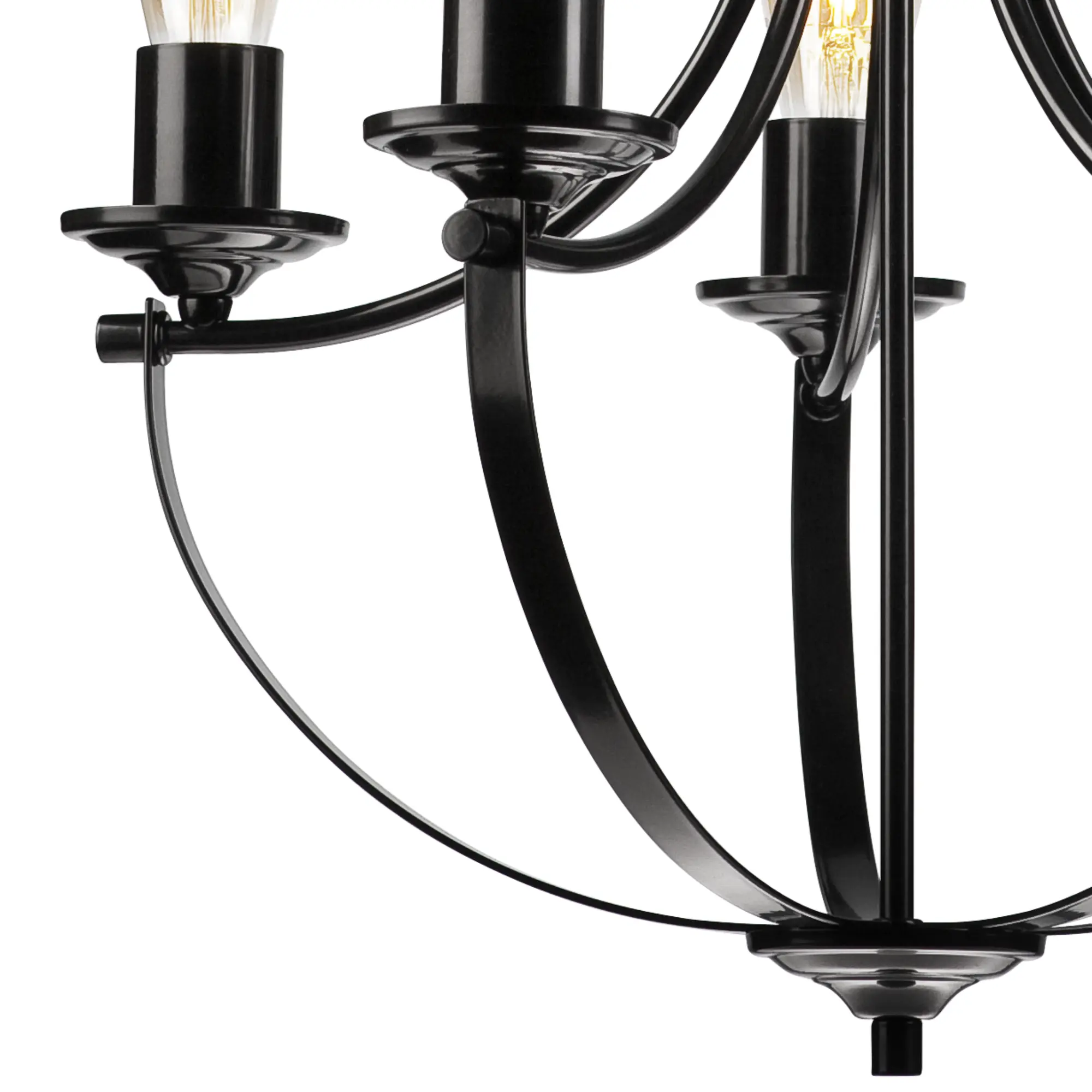 Lampa wisząca Gina czarna 5 x E27 Lamkur - 8