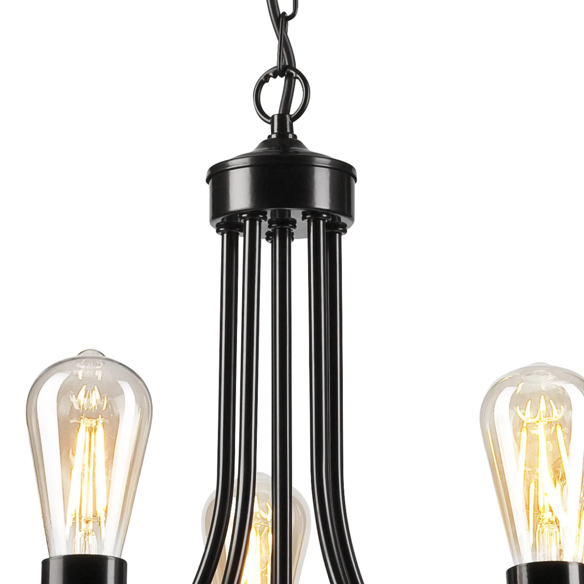 Lampa wisząca Gina czarna 5 x E27 Lamkur - 7