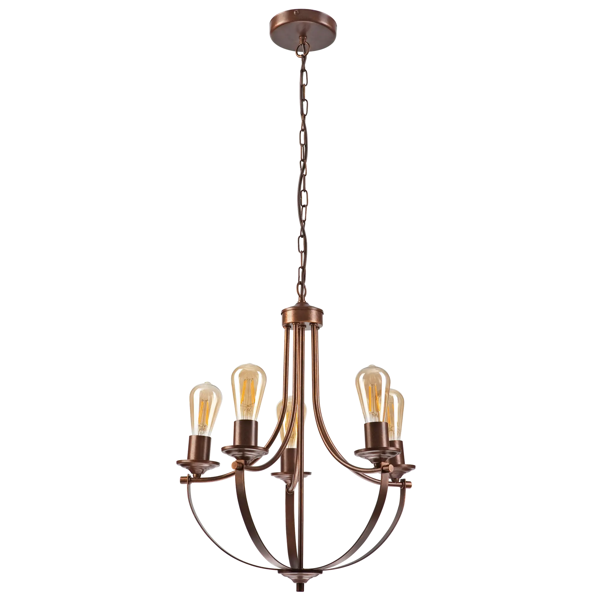 Lampa wisząca Gina brązowa 5 x E27 Lamkur