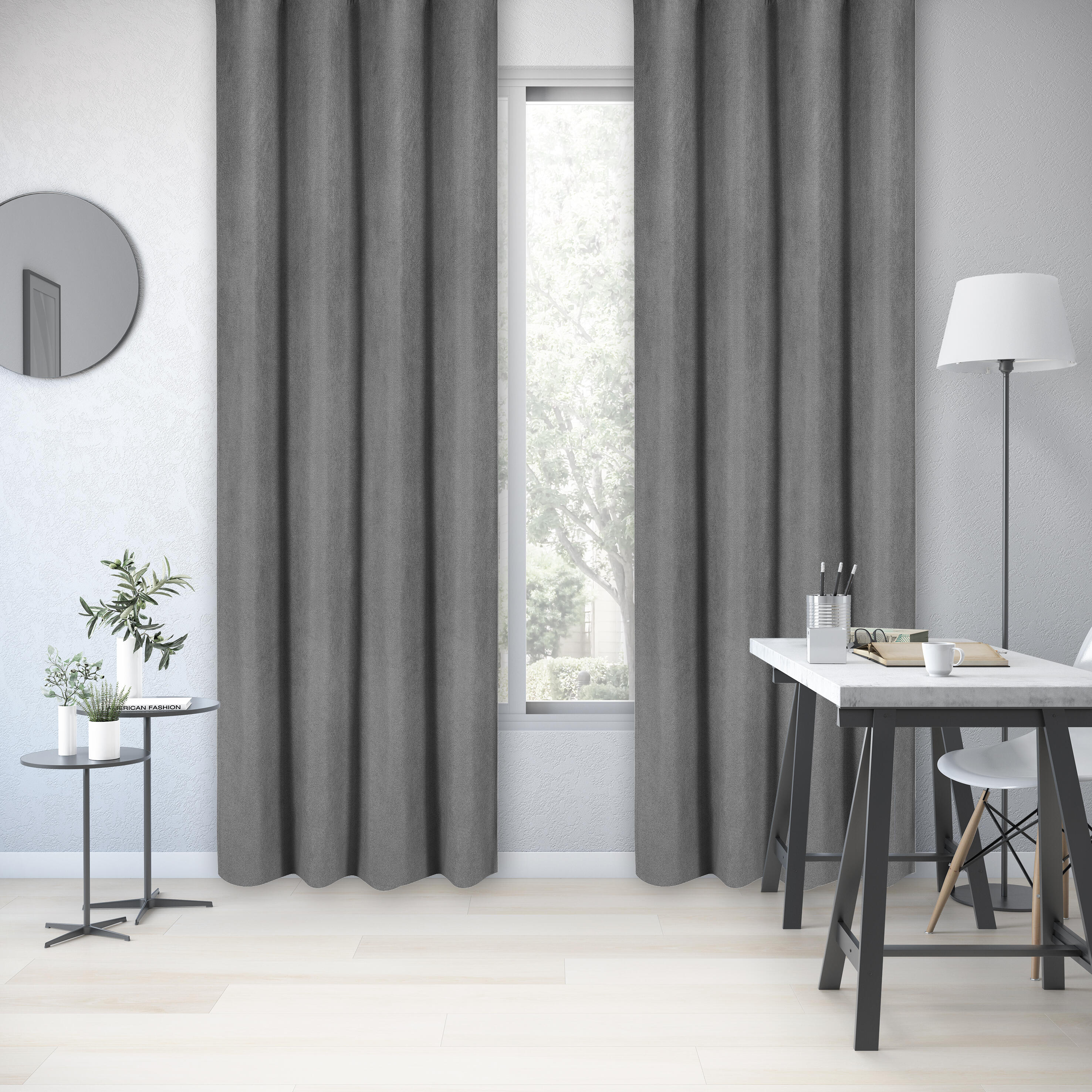 Cortinado ilhós térmico Ragnar 140x280cm cinza Inspire - 3