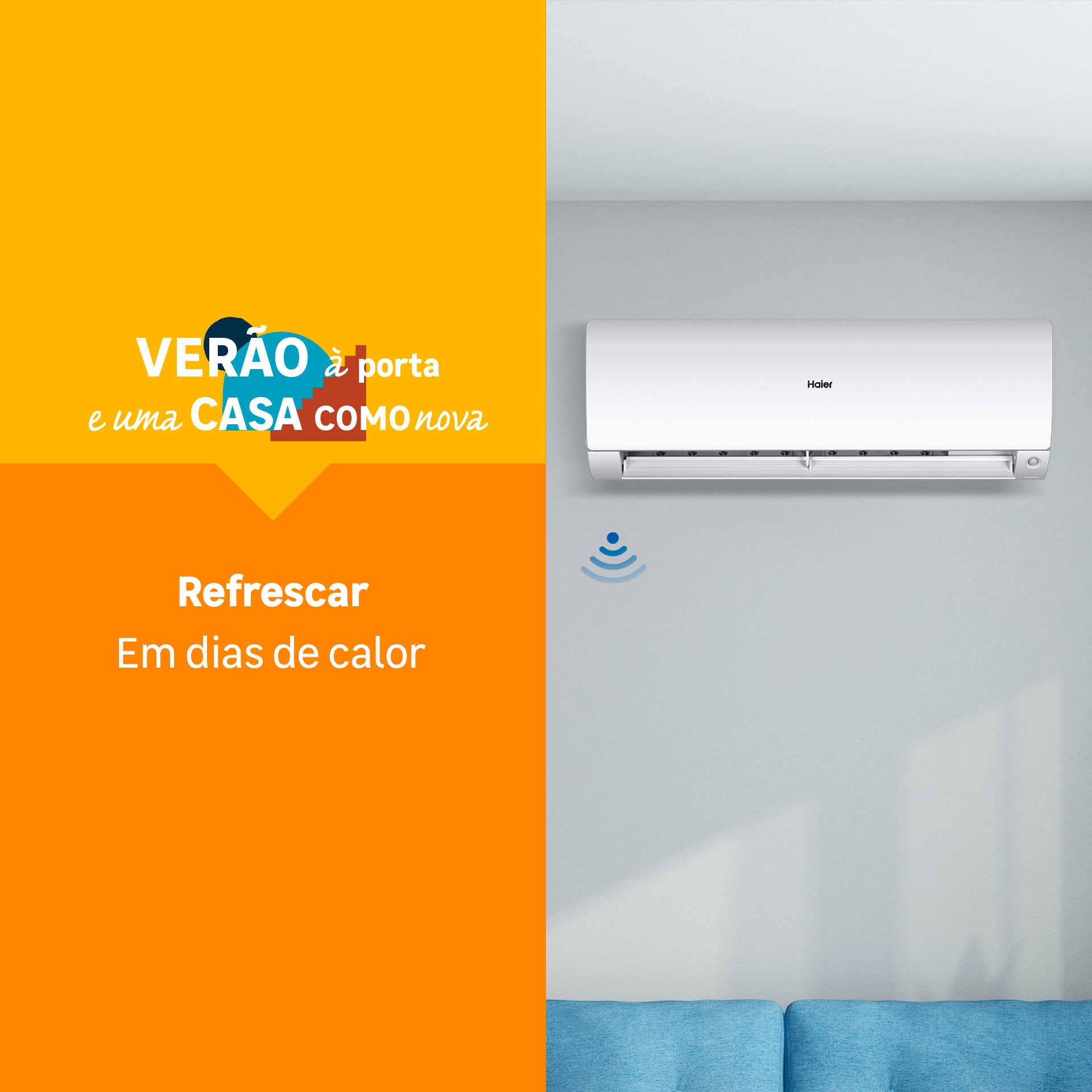 Ar condicionado fixo (1X1) SAMSUNG COMFORT 24000 BTU WF R32