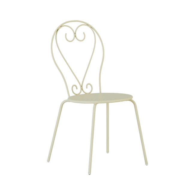 Chaise Romeo en Métal Crème