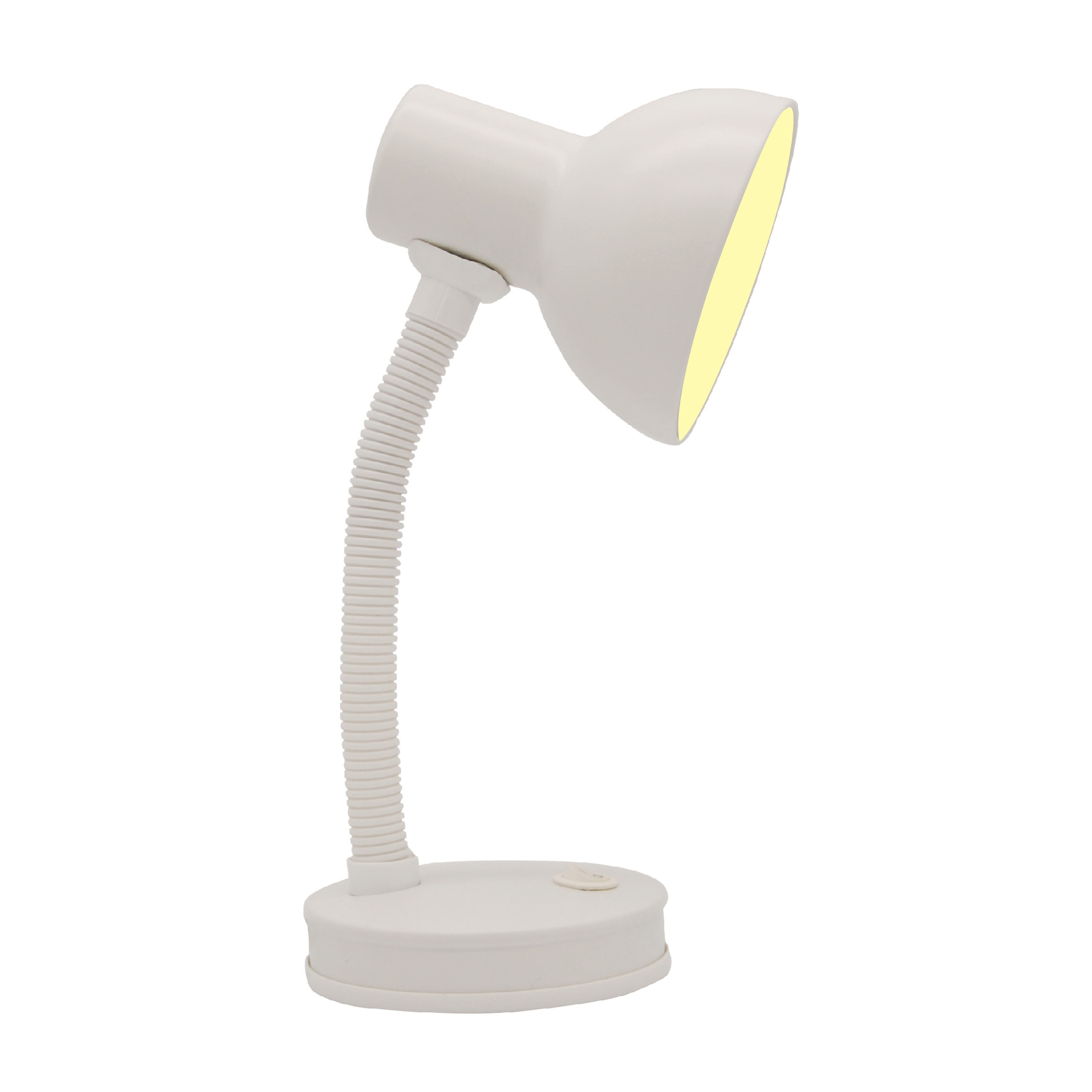 Lampe de bureau Buro, acier, blanc, H.32 cm INSPIRE, E27 - 4