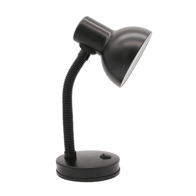 Lampe de bureau Buro, acier, noir, H.32 cm INSPIRE, E27