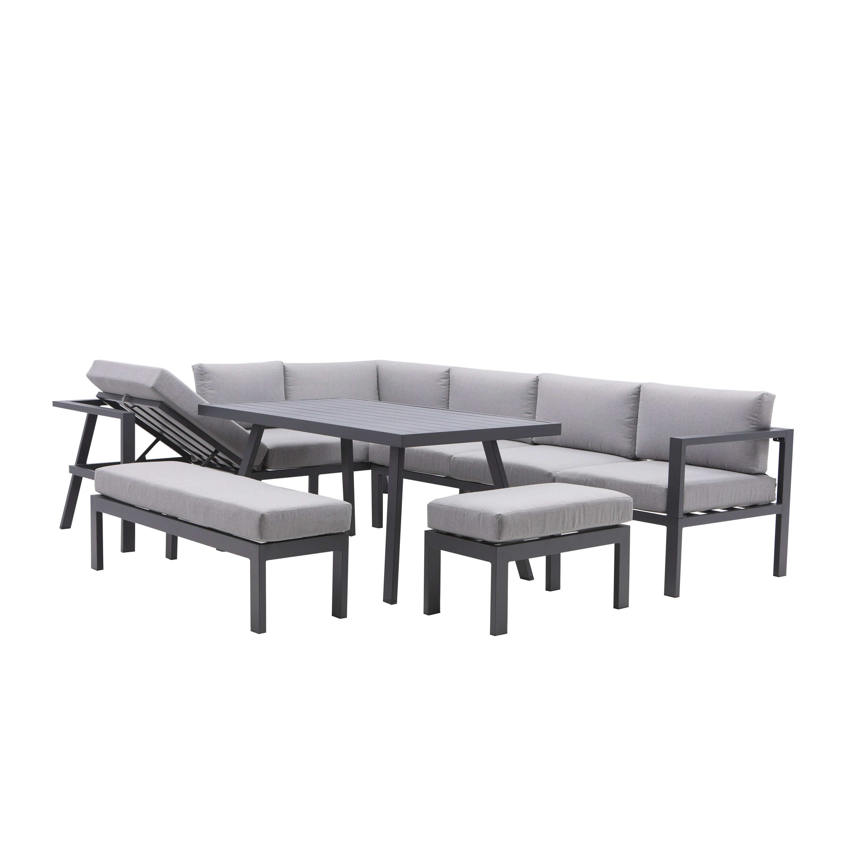 Meble ogrodowe zestaw Naxos II szare Naterial - 3