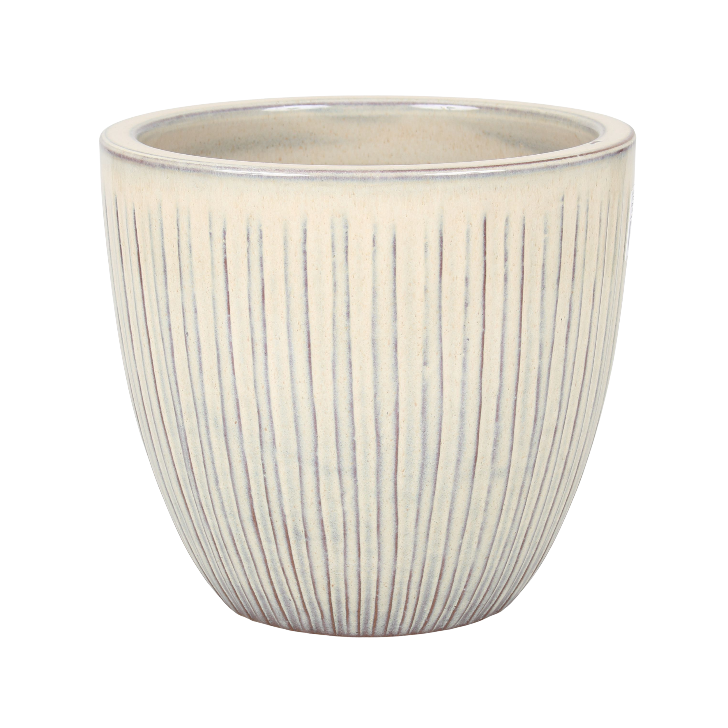 Donica szkliwiona śr. 28 cm kremowa Cermax