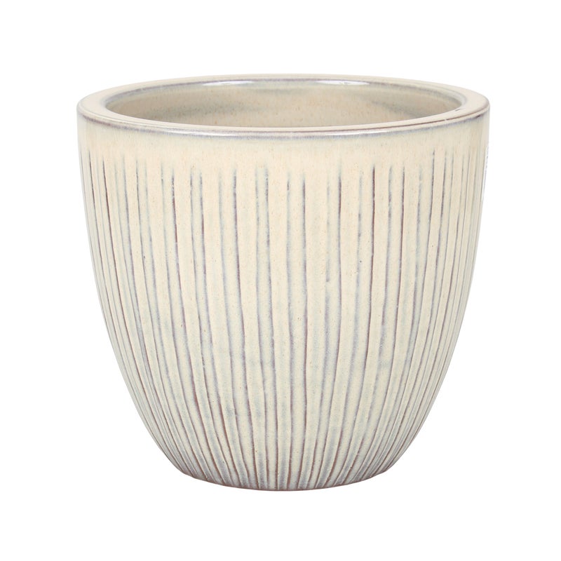 Donica szkliwiona śr. 28 cm kremowa Cermax