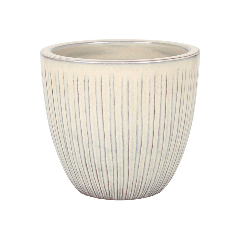 Donica szkliwiona śr. 22.5 cm kremowa Cermax