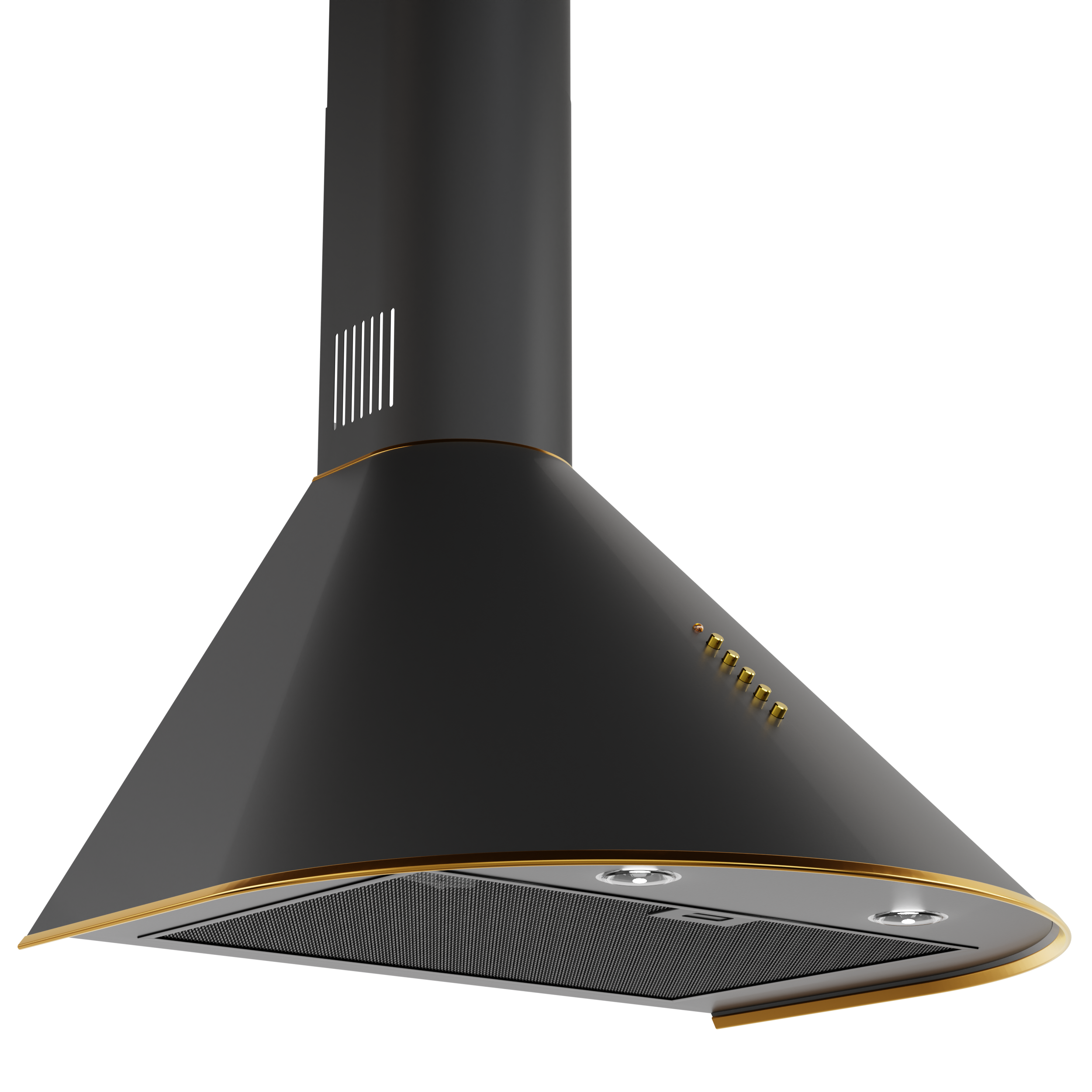 Okap kominowy WK-4 Dandys 60 cm czarny/złoty Akpo - Leroy Merlin