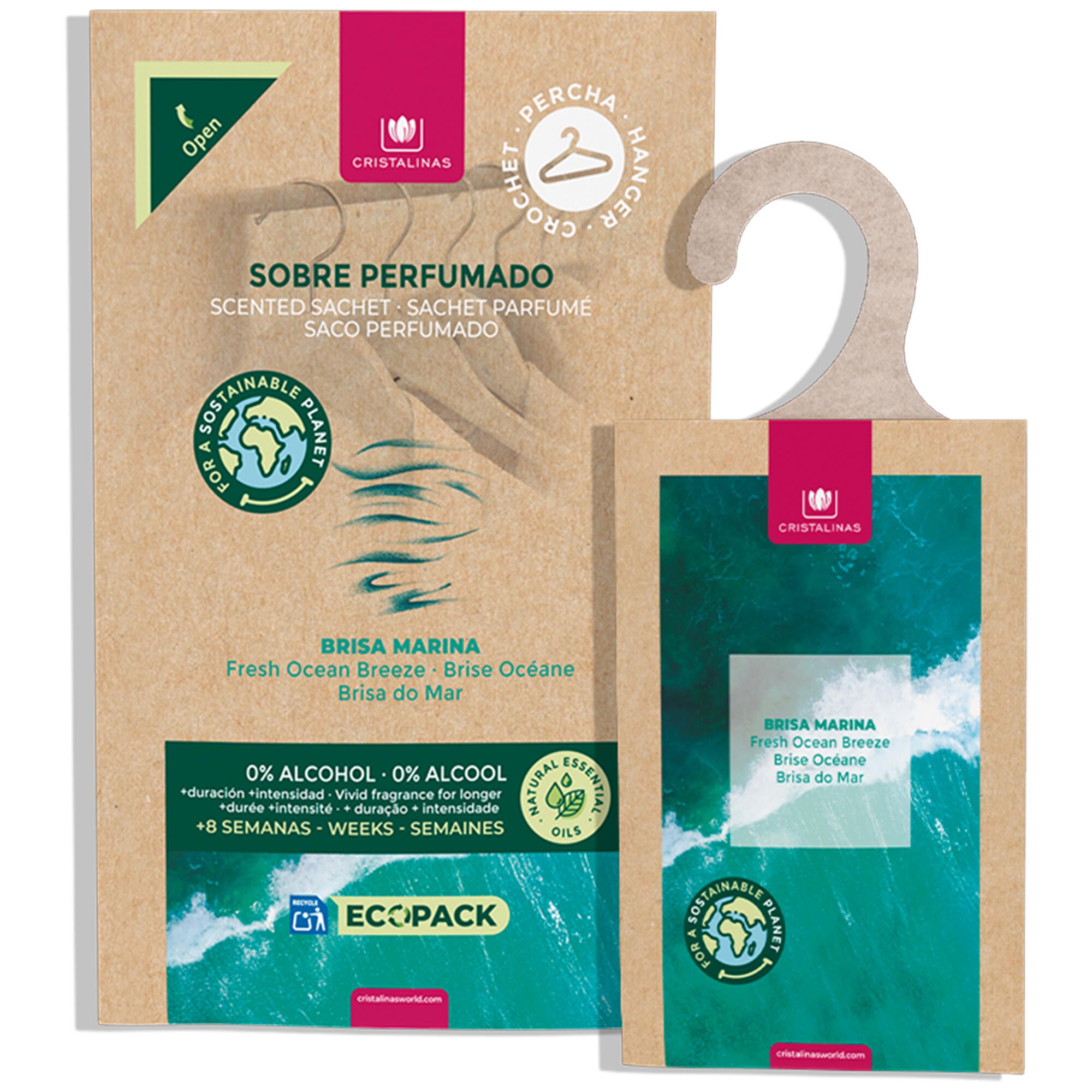 Ambientador para armário CRISTALINAS colónia bébe ecopack - 2
