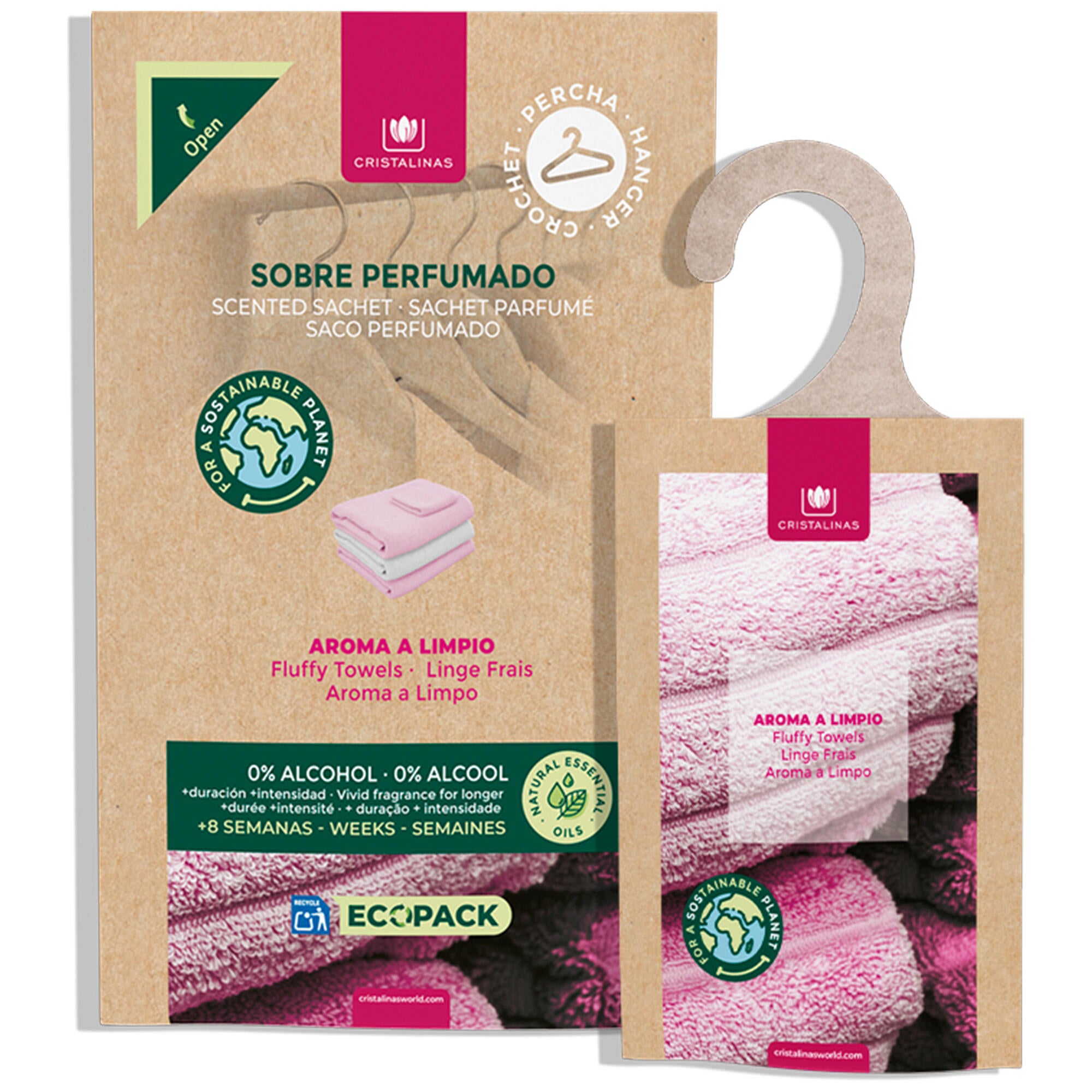 Ambientador para armário CRISTALINAS aroma limpo ecopack - 2