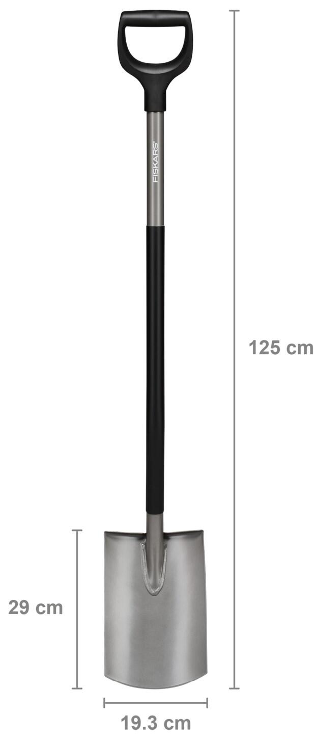 Bêche à bord droit tête et manche acier FISKARS Ergonomic L.125cm - 4