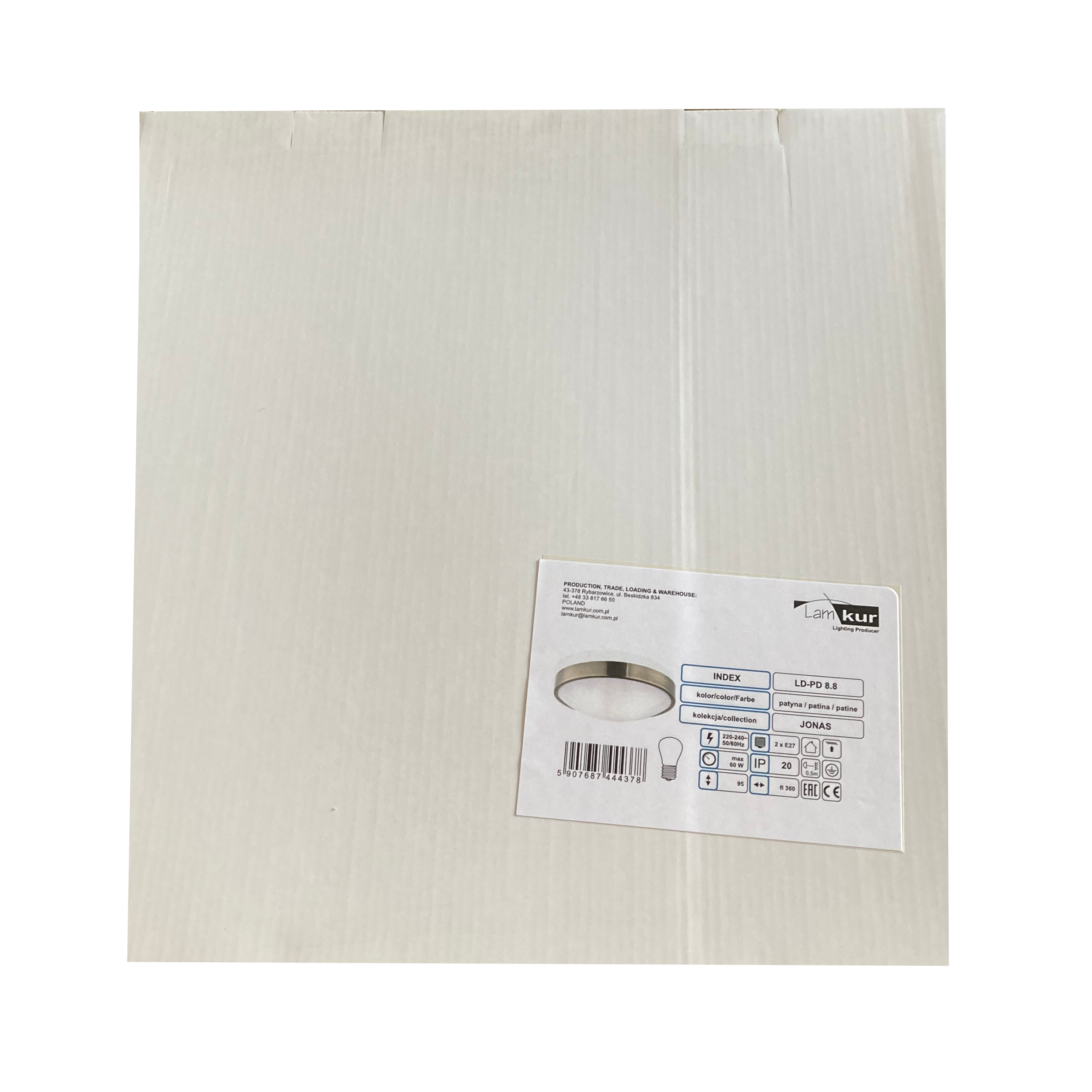 Plafon Jonas patyna 2 x E27 szer. 36 cm Lamkur - 8