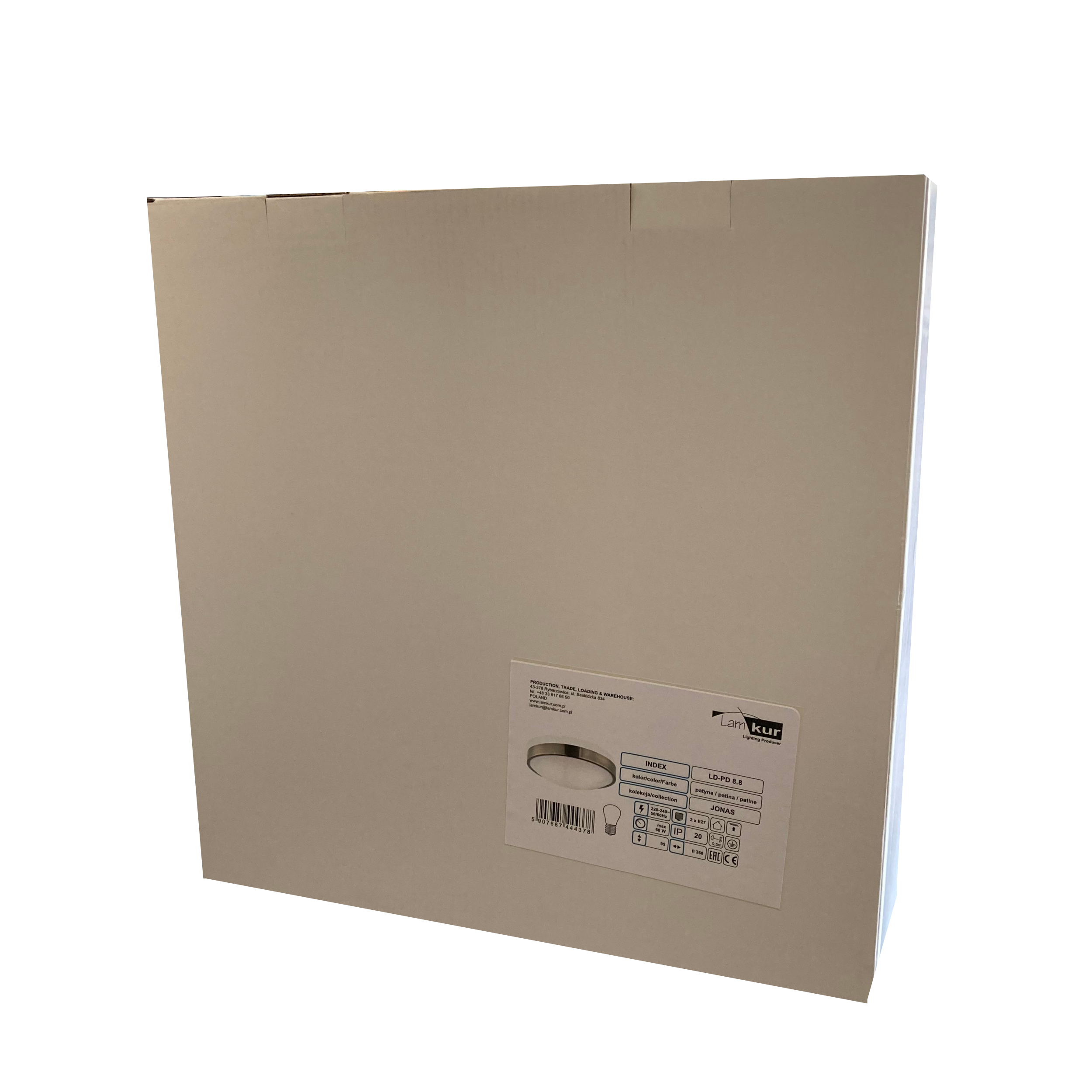 Plafon Jonas patyna 2 x E27 szer. 36 cm Lamkur - 7
