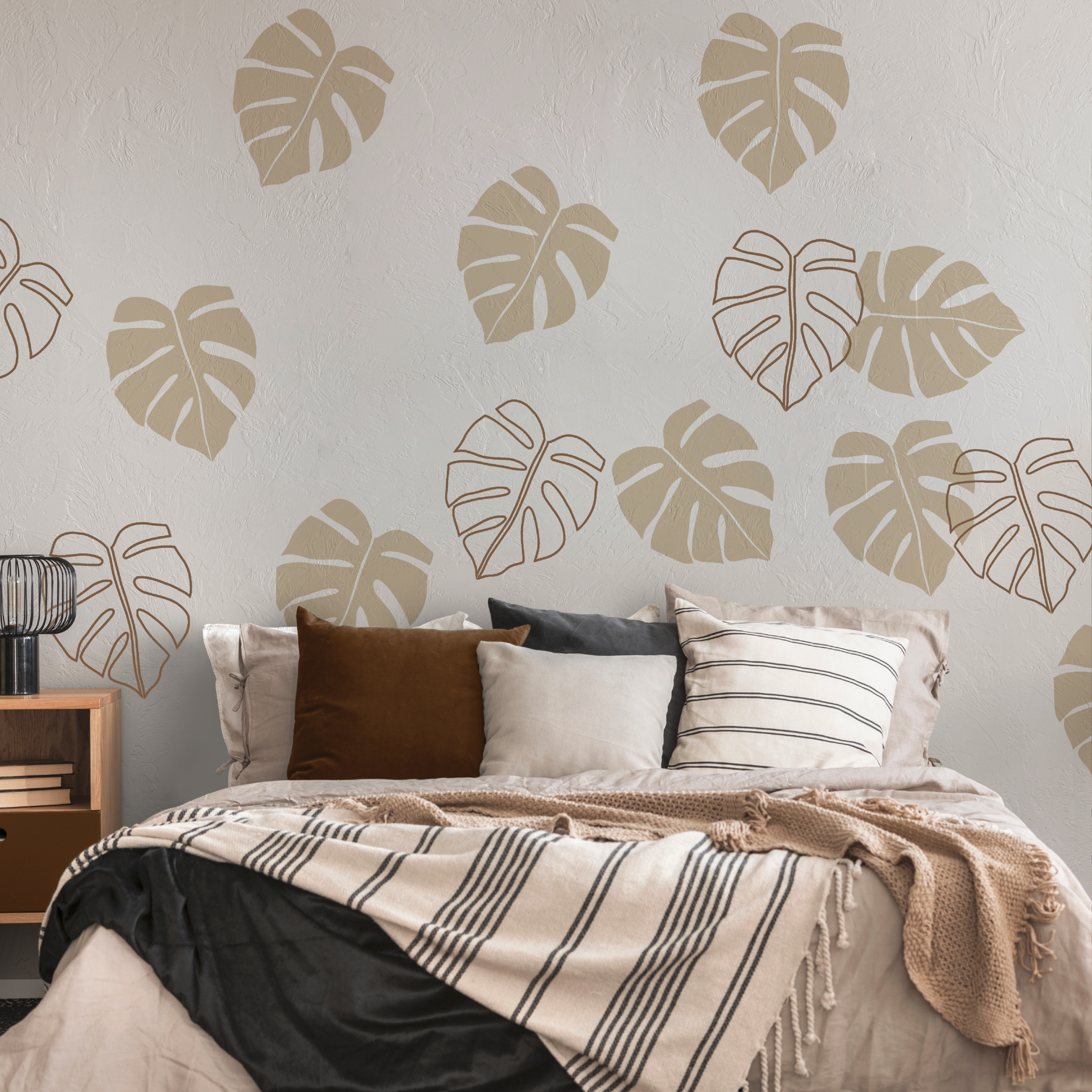 Peinture mur marron satin MAISON DECO Pochoir 0.01L - 4