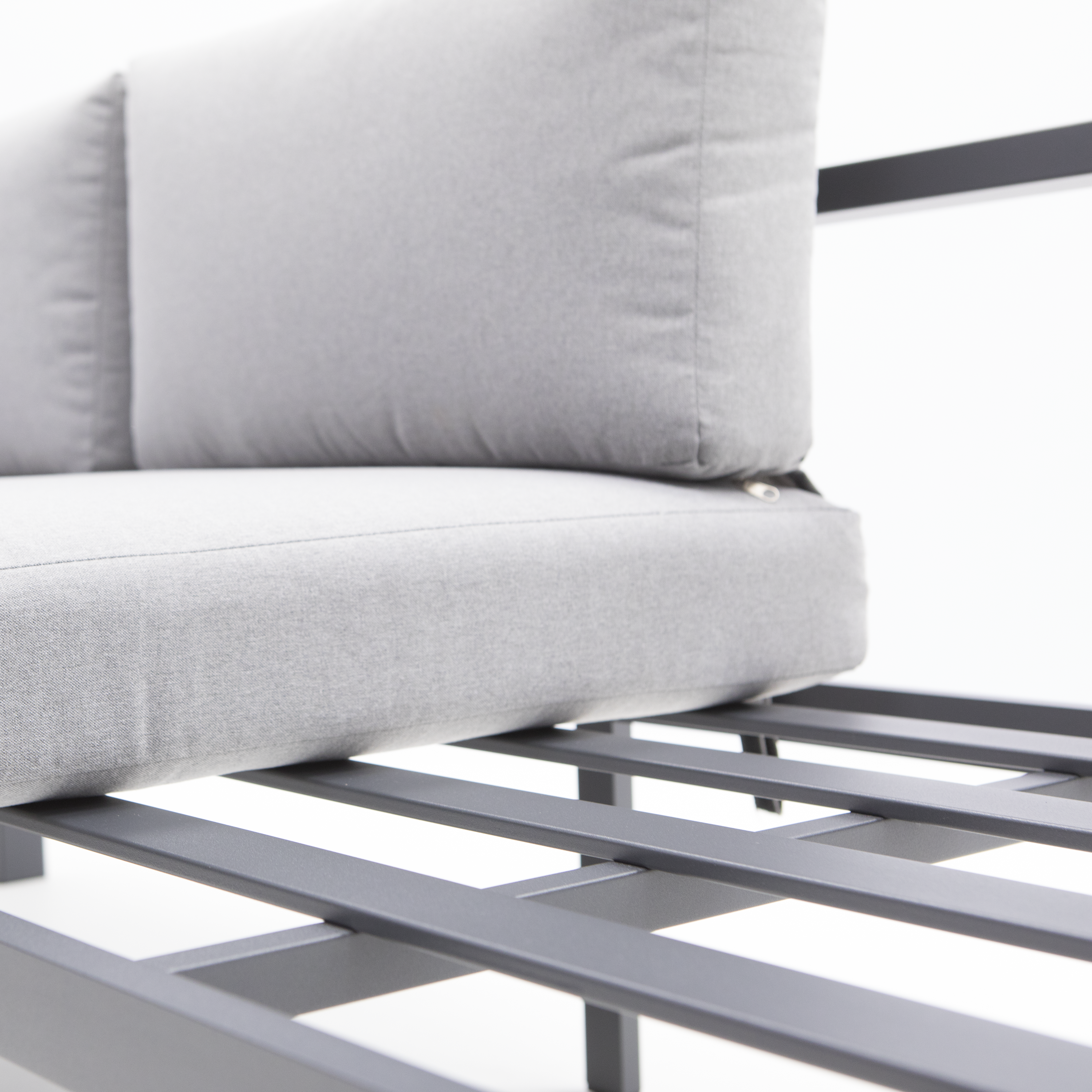 Salon d'angle en aluminium anthracite 10 personnes Naxos II NATERIAL - 11