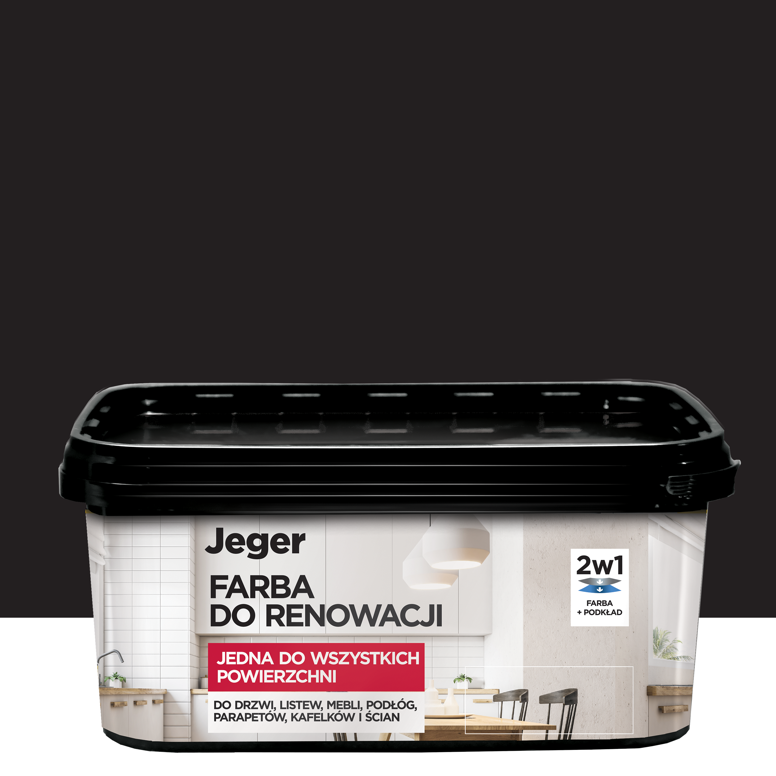 Farba do renowacji Głęboka czerń 2 l Jeger