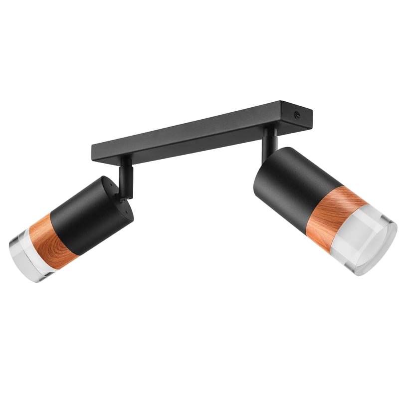 Listwa reflektorowa Aurora czarna 2 x GU10 Lamkur