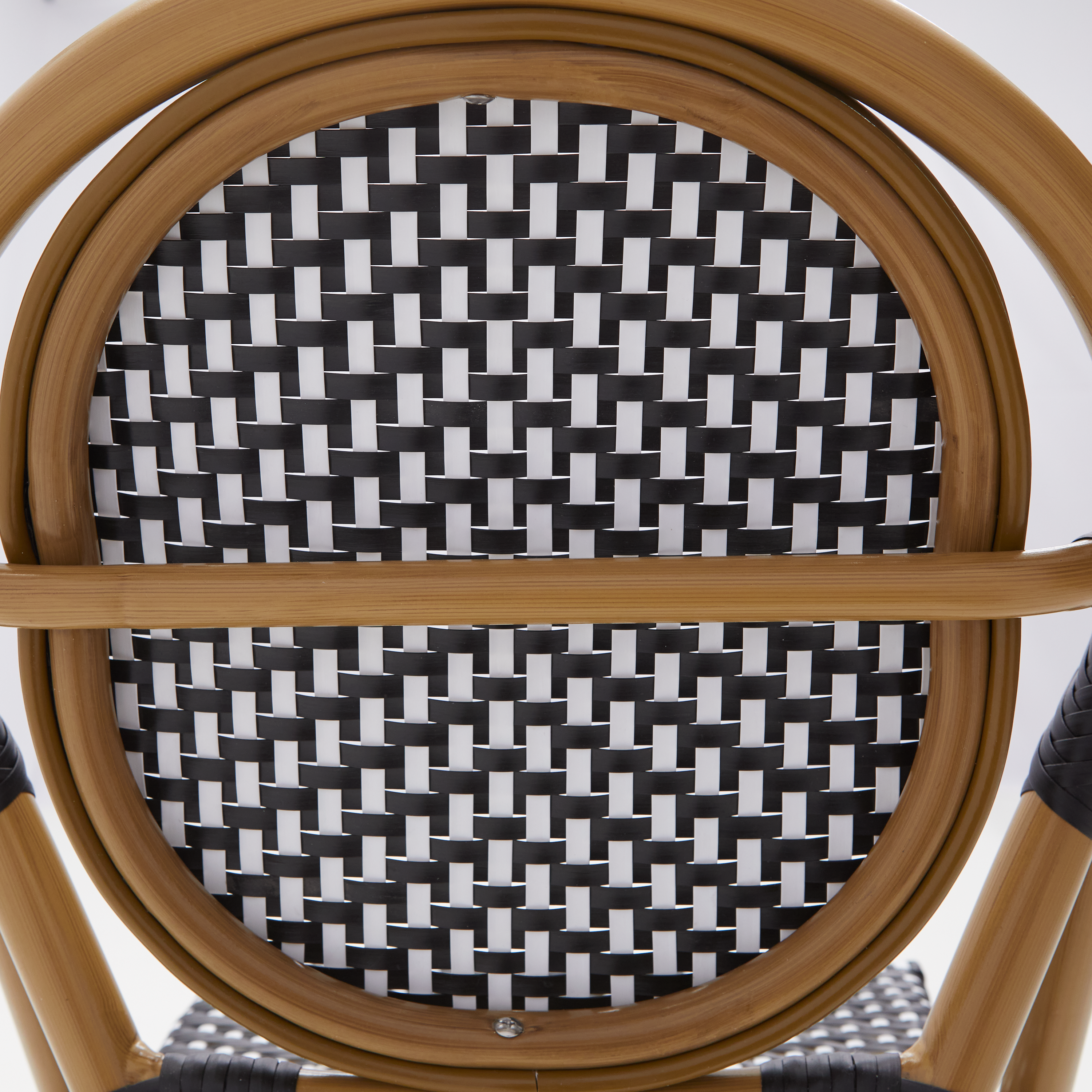 Chaise en aluminium et résine tressée, noir et blanc Paris NATERIAL - 14