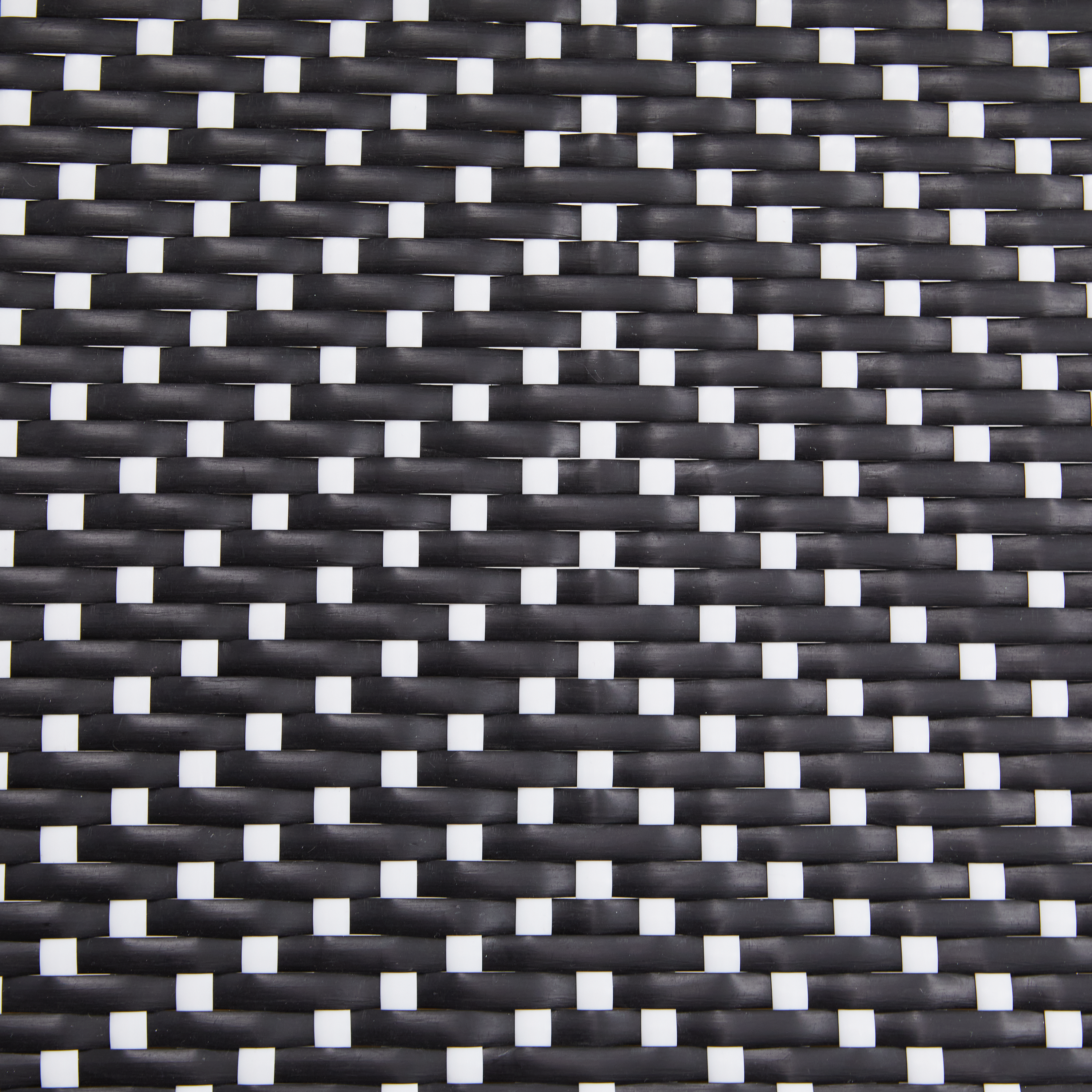 Chaise en aluminium et résine tressée, noir et blanc Paris NATERIAL - 15