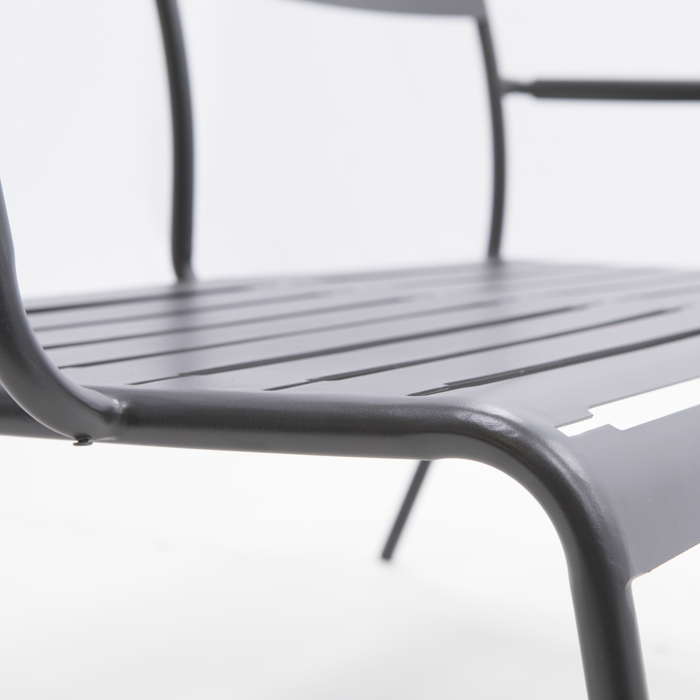 sofa-2P-cafe-II-steel-with-cushion-anthracite