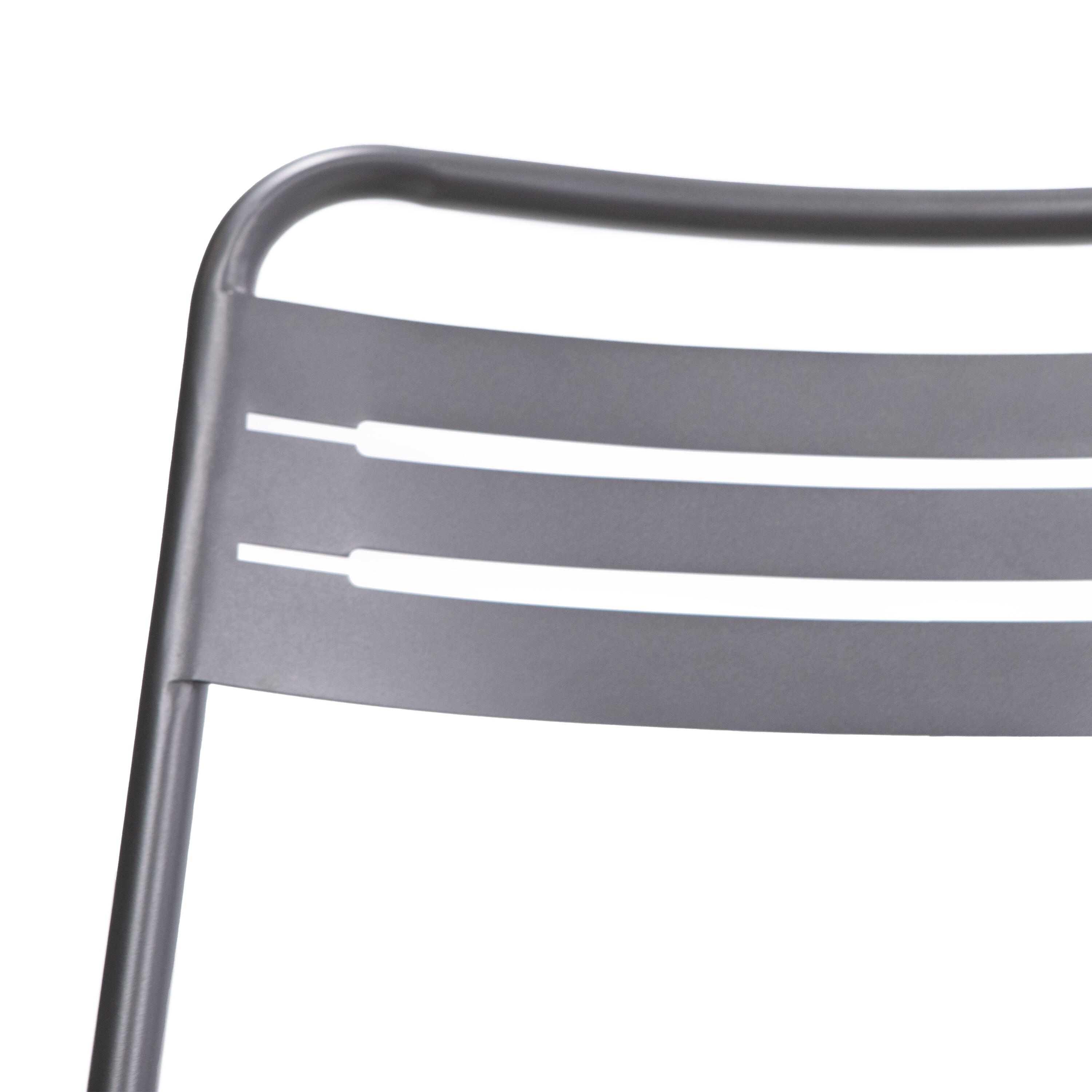 Lot 2 chaises pliantes anthracite Café II NATERIAL - 13